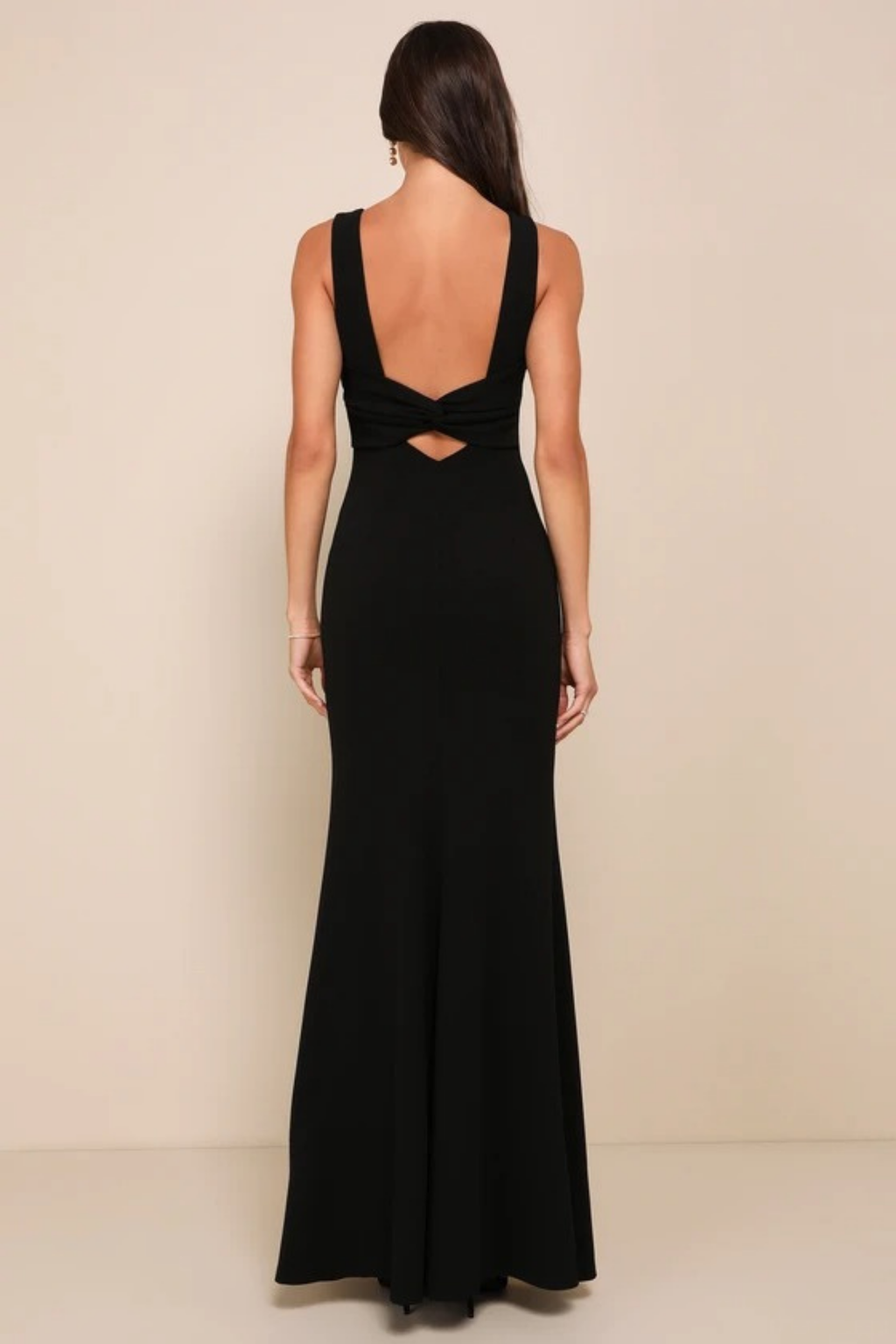 Bridesmaid Maxi Dress Open Back Elegant Style