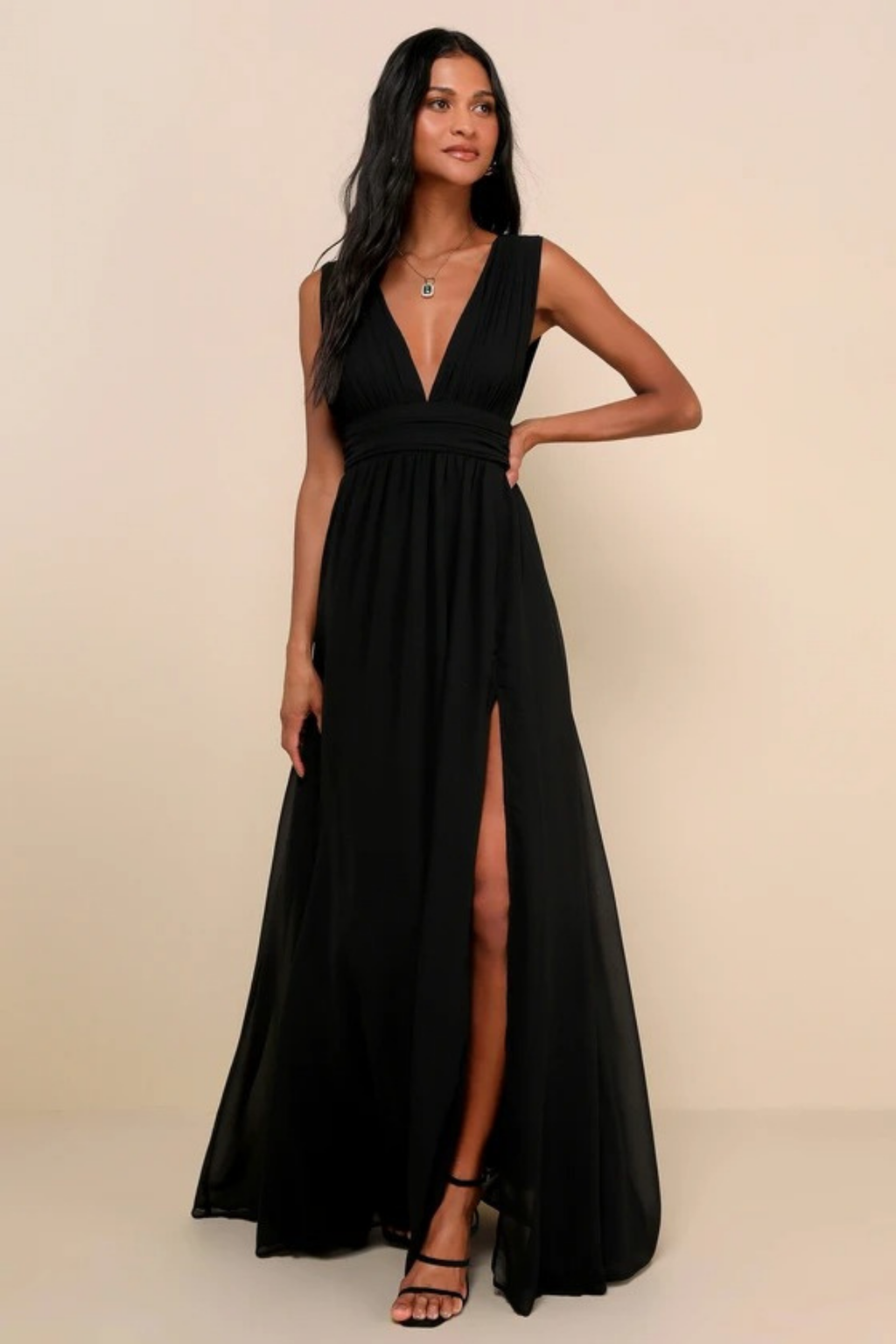 Elegant Bridesmaid Dress Flowing Chiffon Style