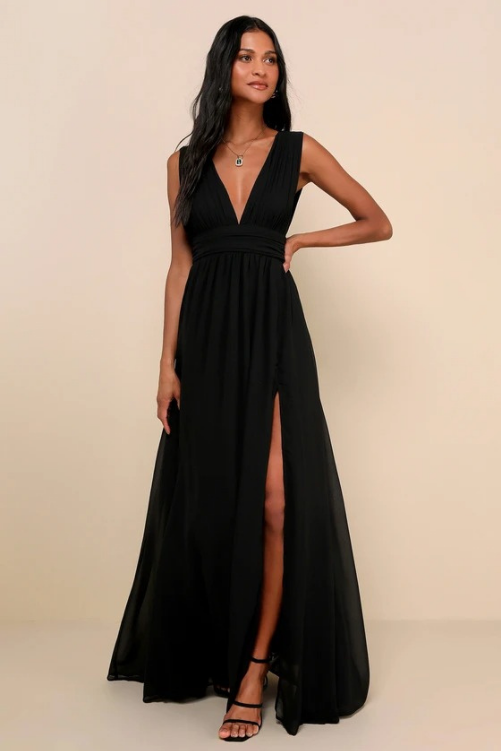 Elegant Bridesmaid Dress Flowing Chiffon Style