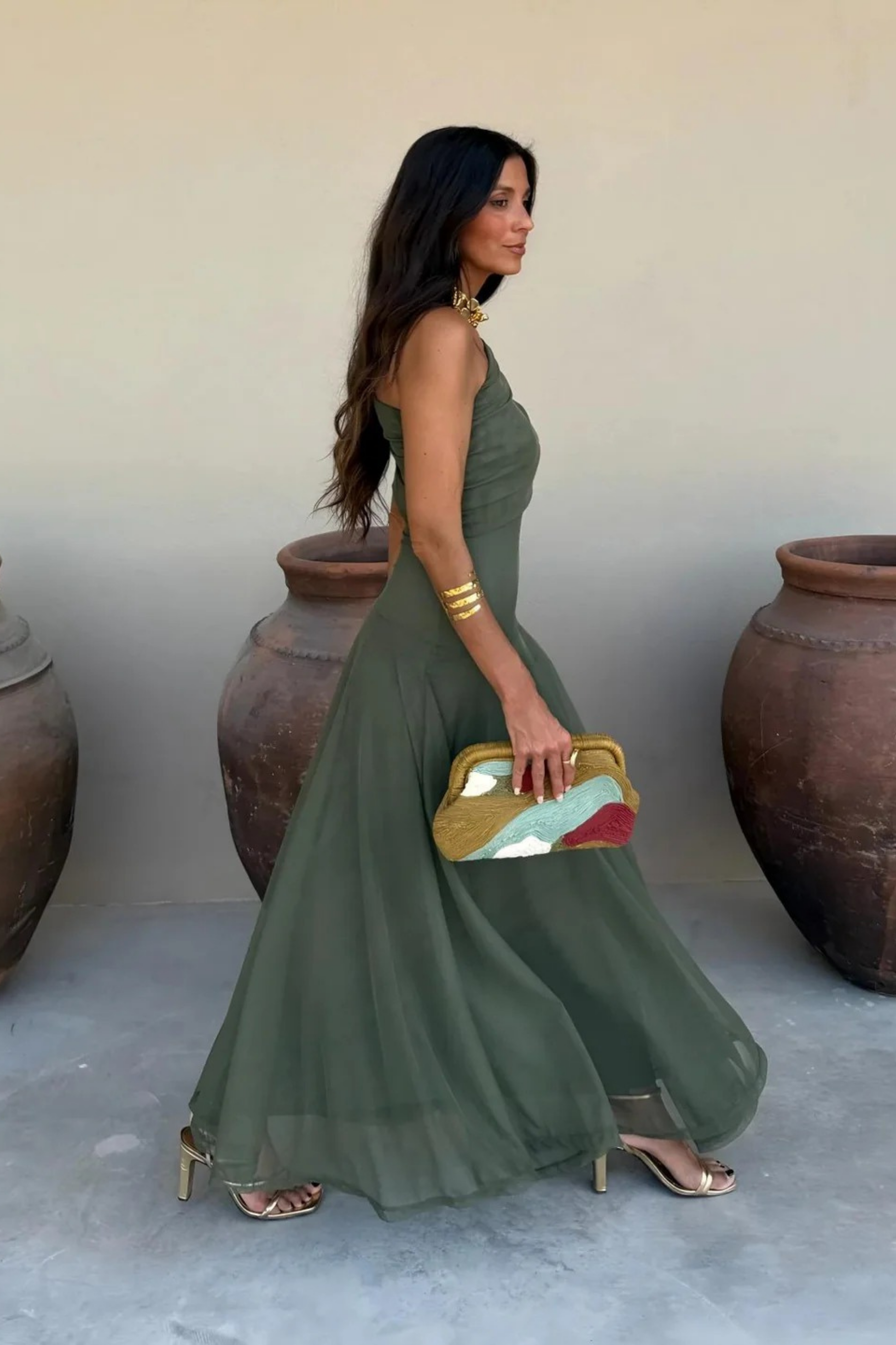 Luxe Shadow Maxi Dress