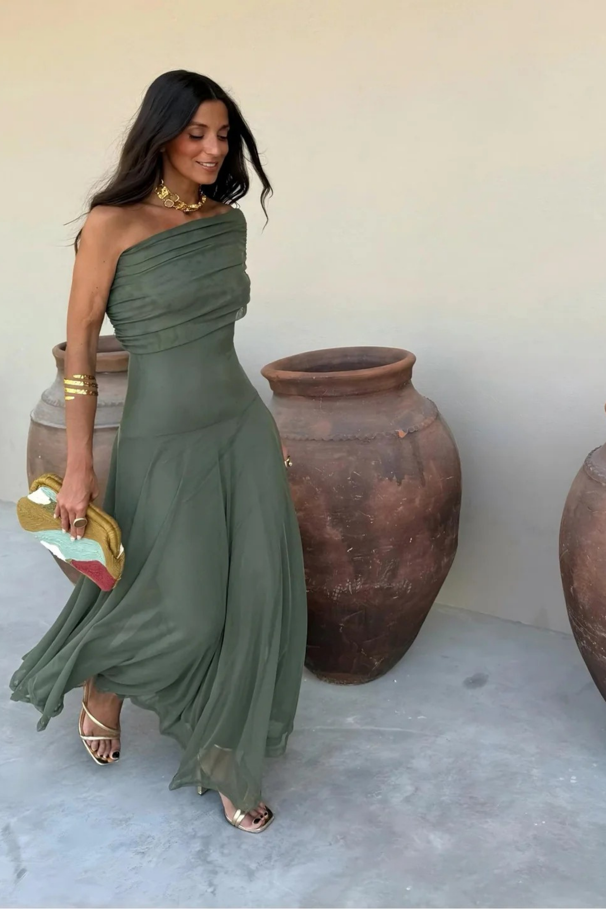 Luxe Shadow Maxi Dress