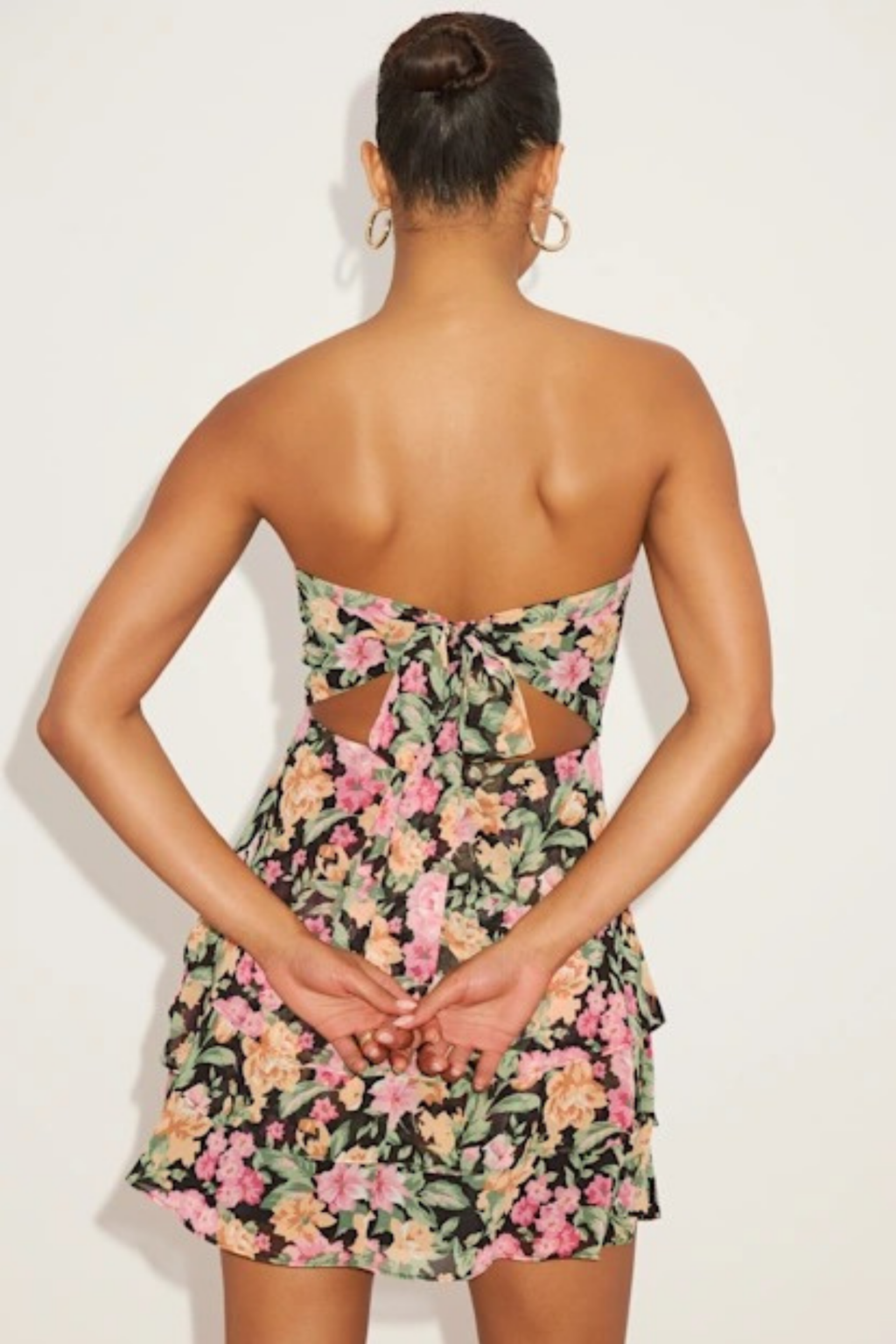 Strapless Mini Dress Backless Ruffle Summer Style