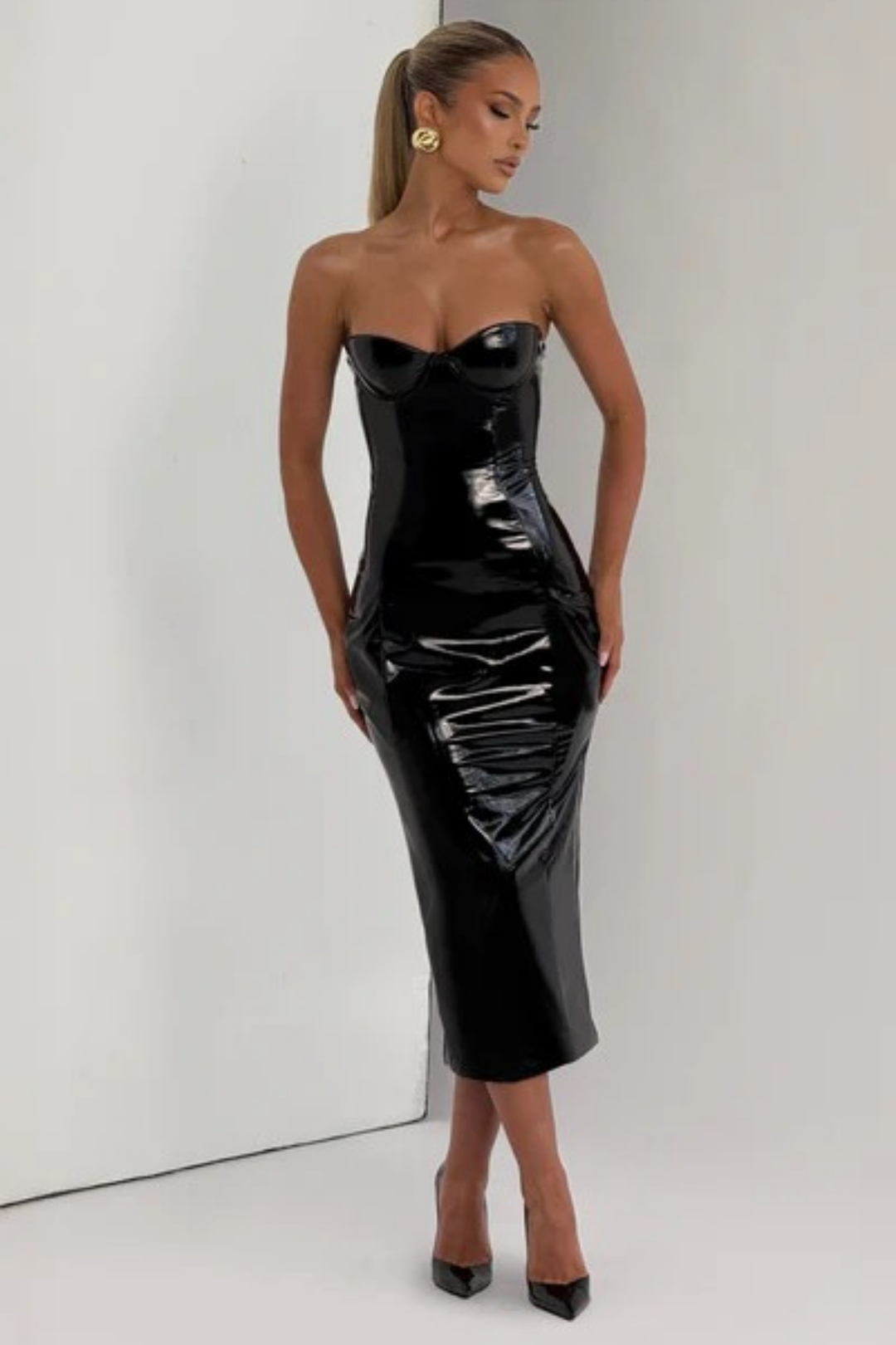 Scarlet Temptation Midi Dress