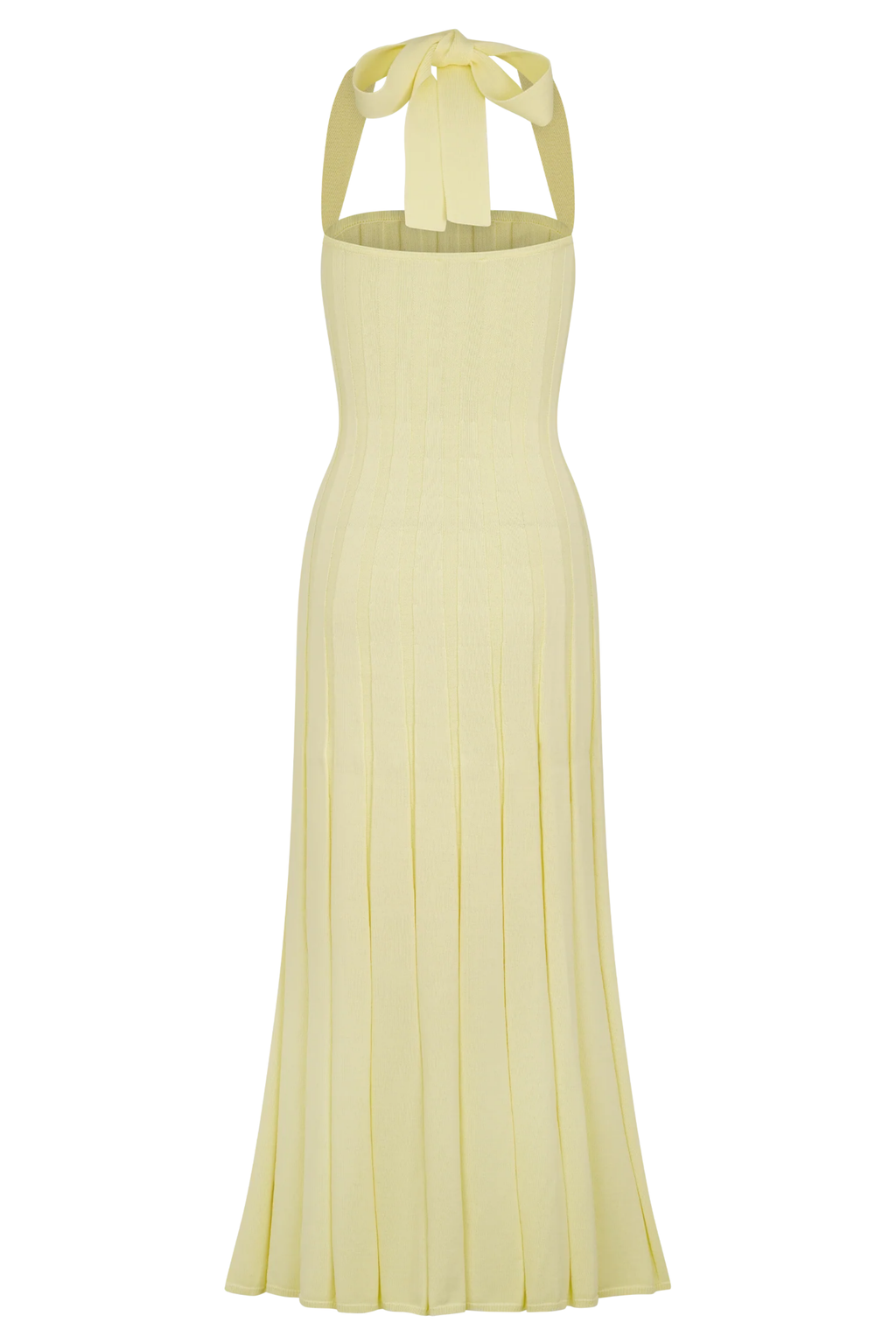 Fitted Knit Halter Midi Dress