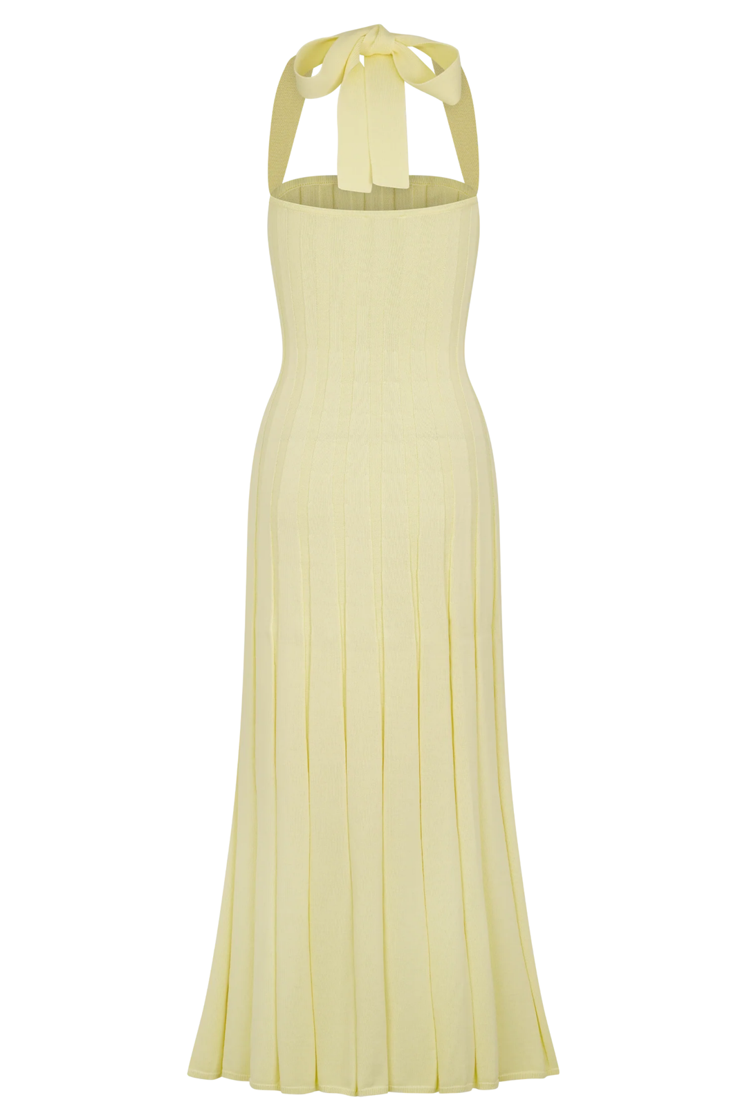 Fitted Knit Halter Midi Dress