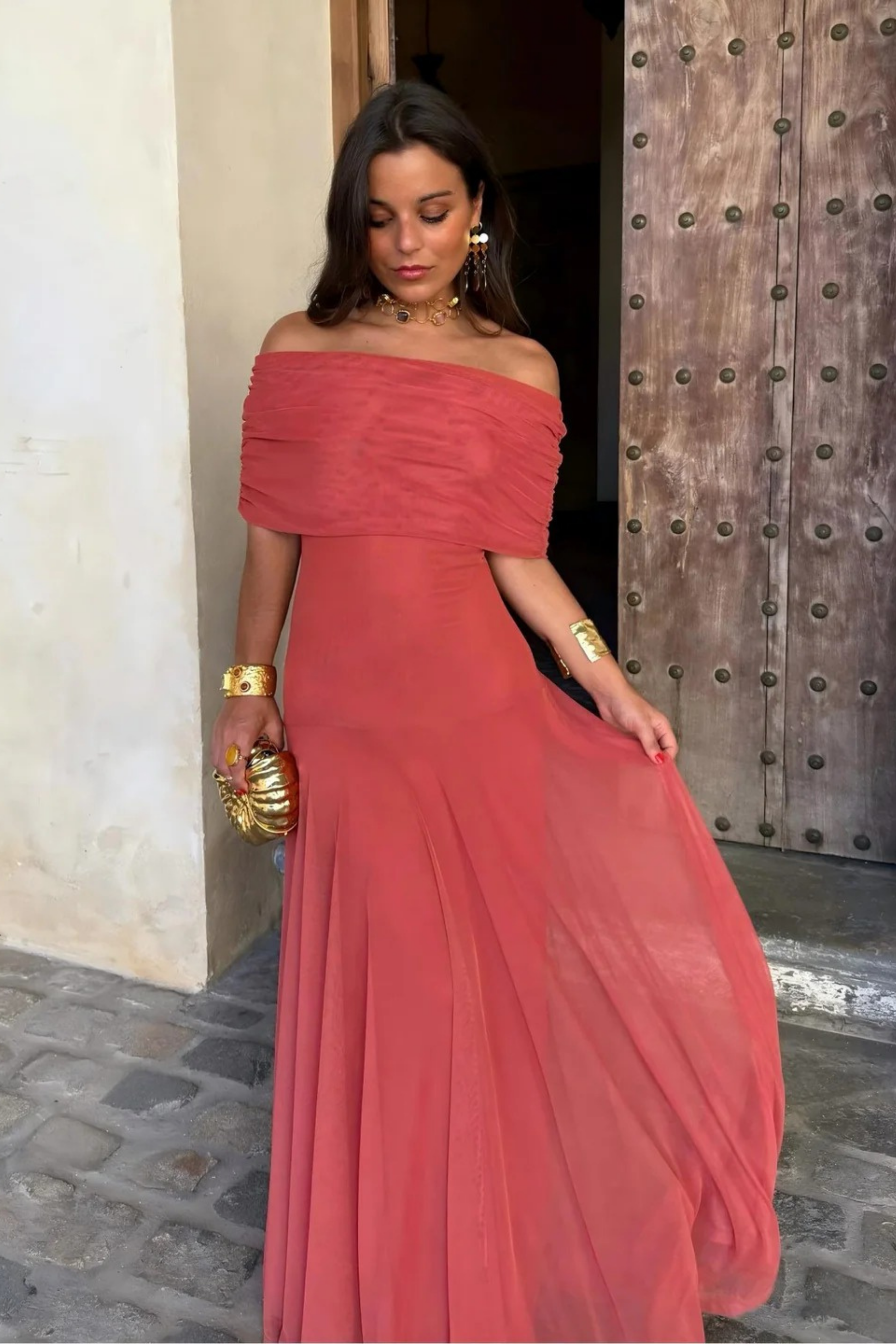 Luxe Shadow Maxi Dress