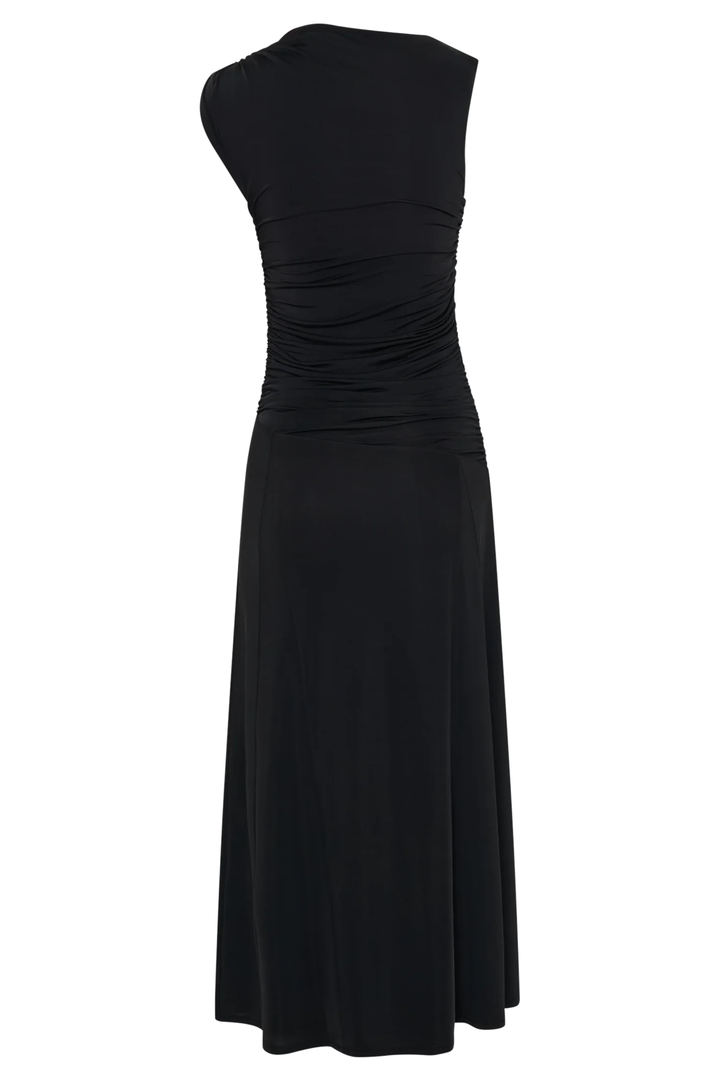 Scarlet Elegance Midi Dress