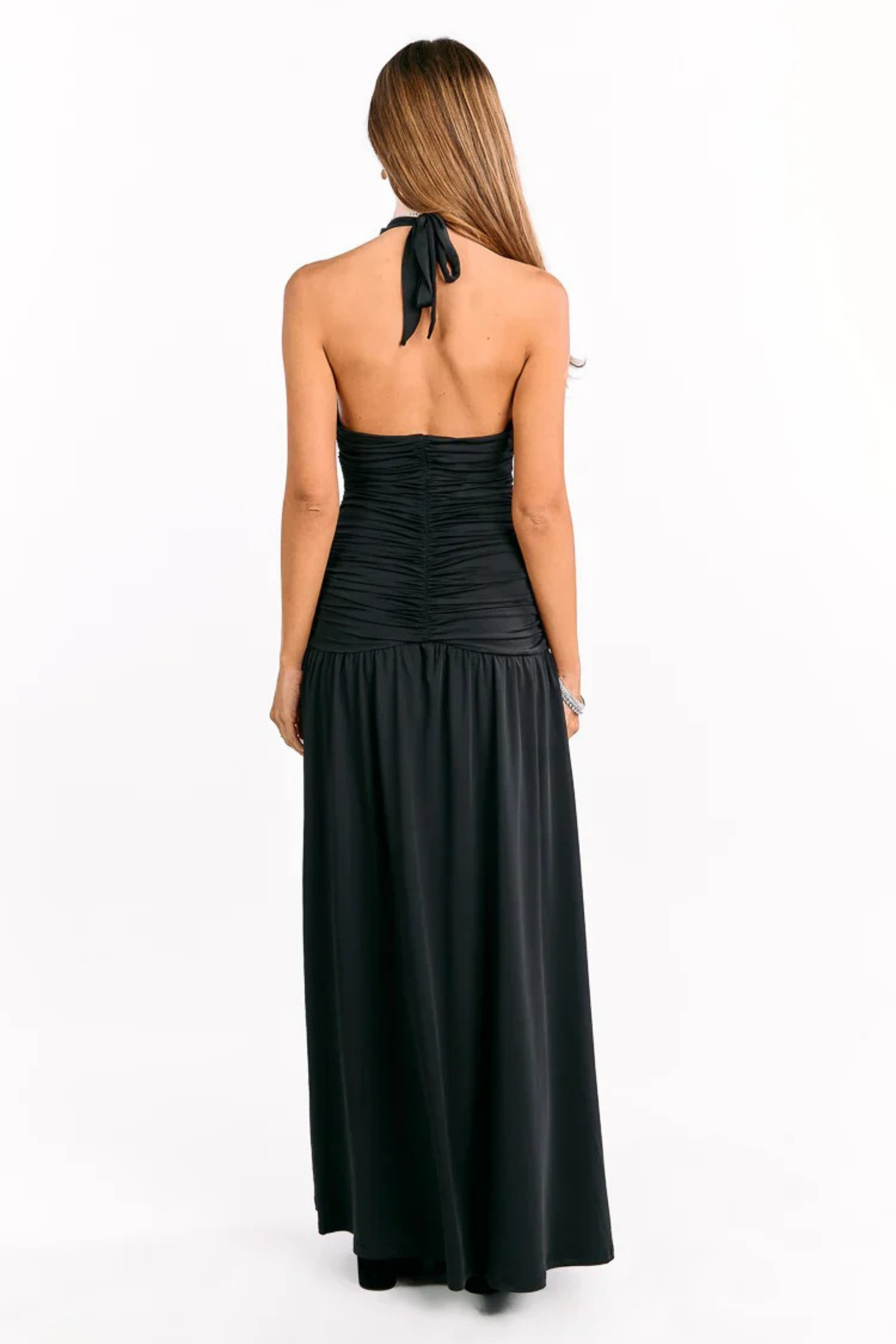 Formal Dress Draped Bodice Chic Style