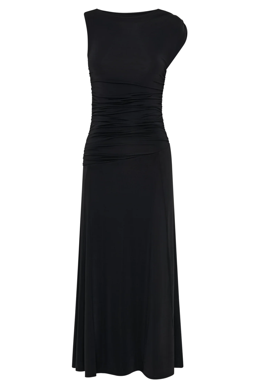 Scarlet Elegance Midi Dress