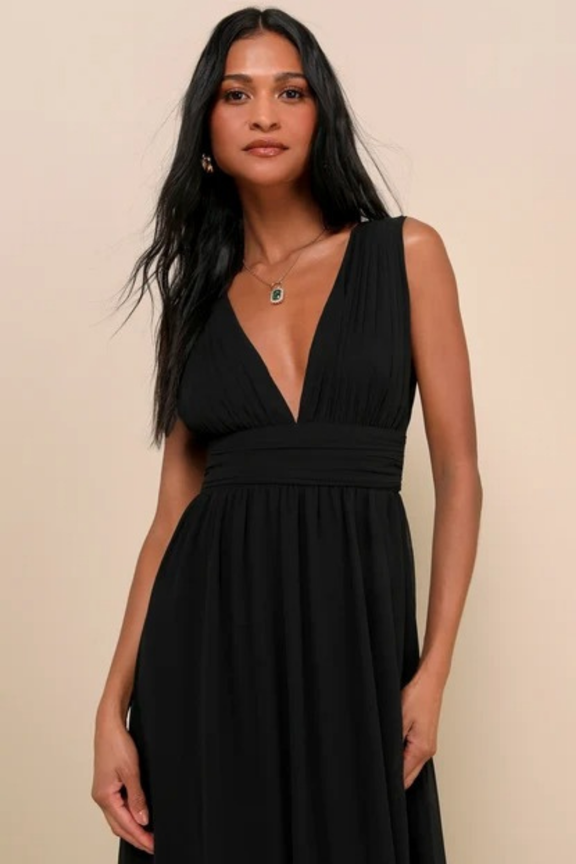 Elegant Bridesmaid Dress Flowing Chiffon Style