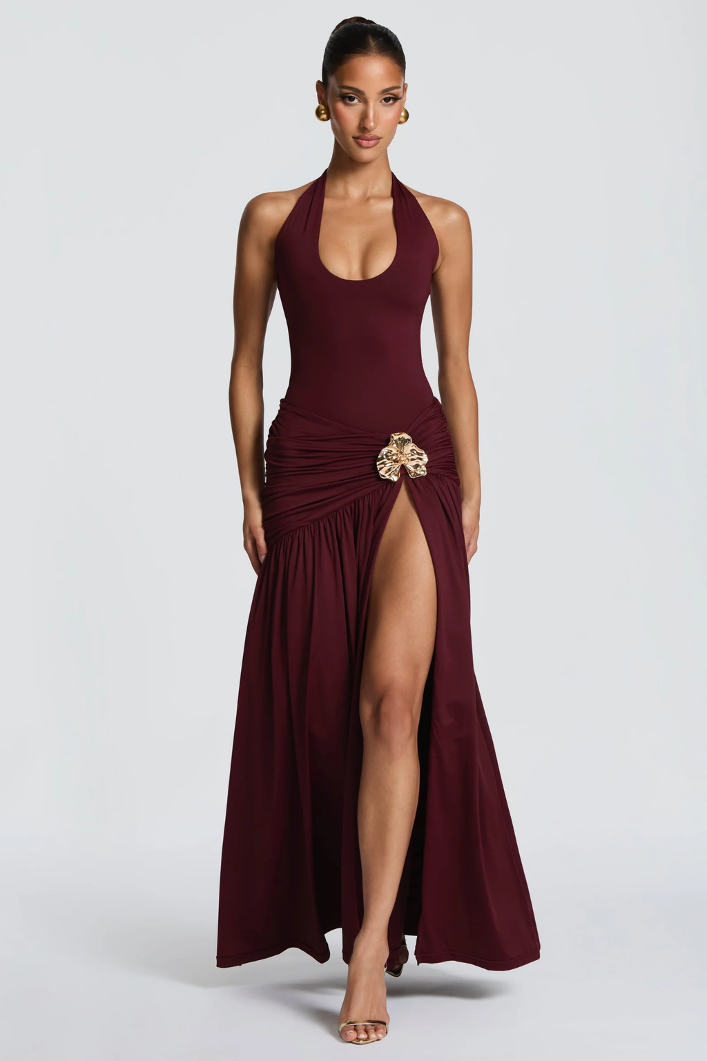 Golden Oasis Slit Skirt