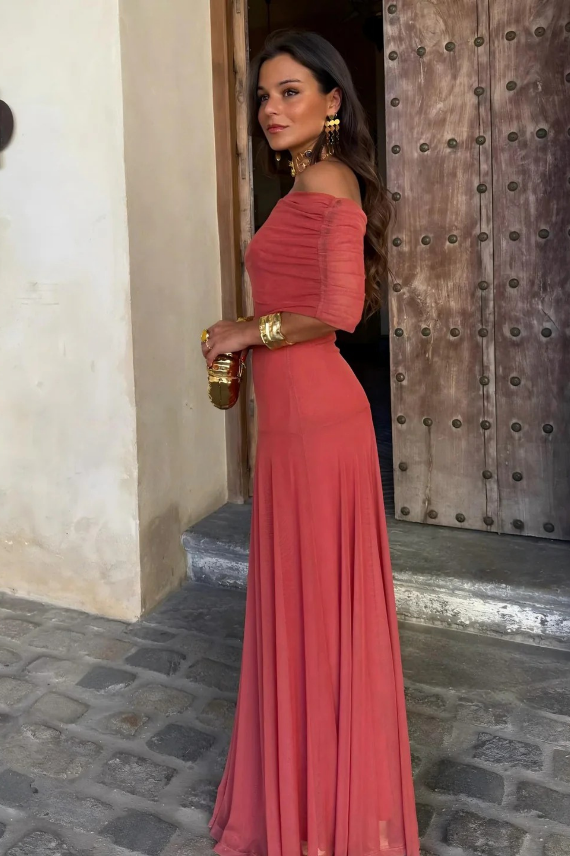 Luxe Shadow Maxi Dress