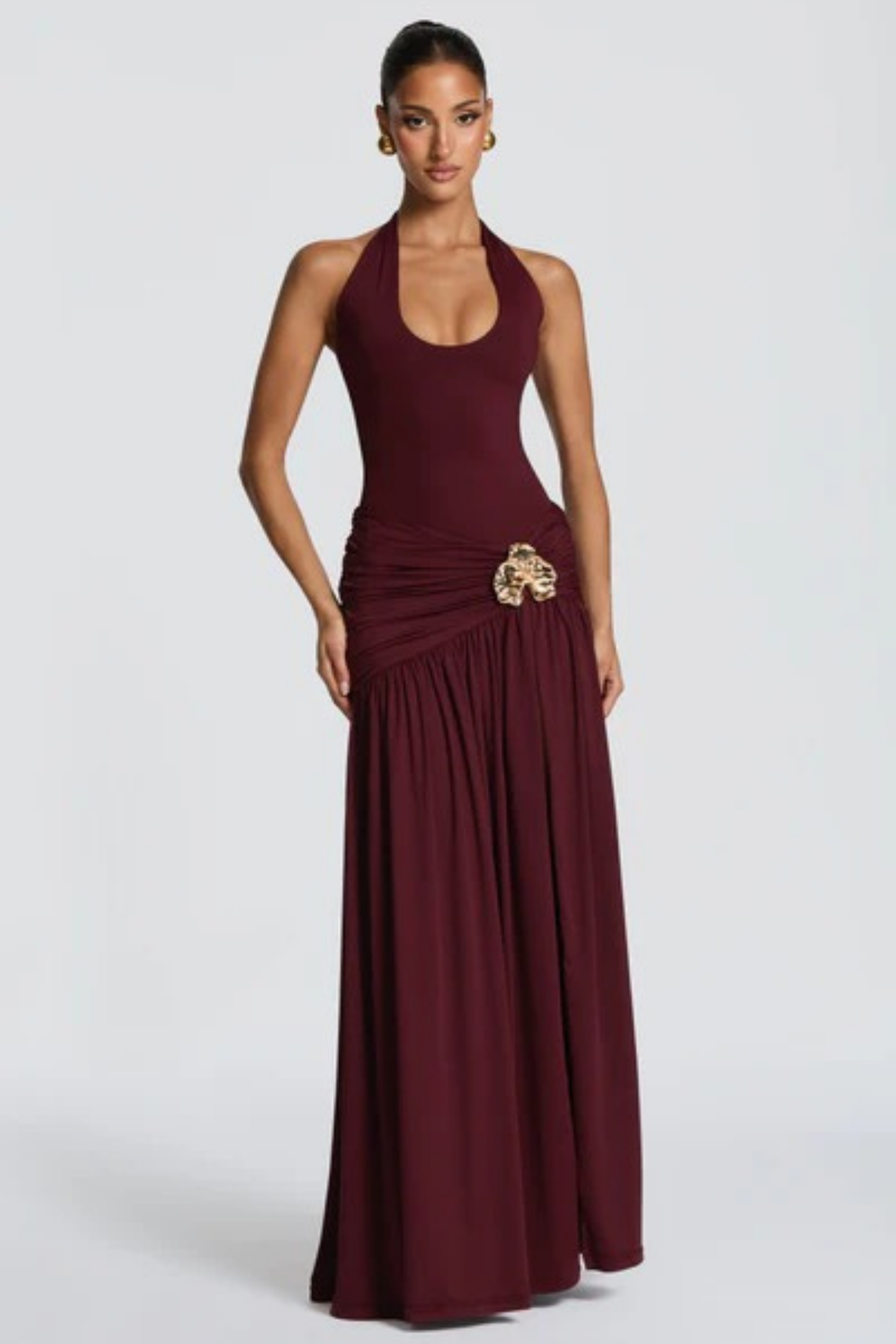 Golden Oasis Slit Skirt