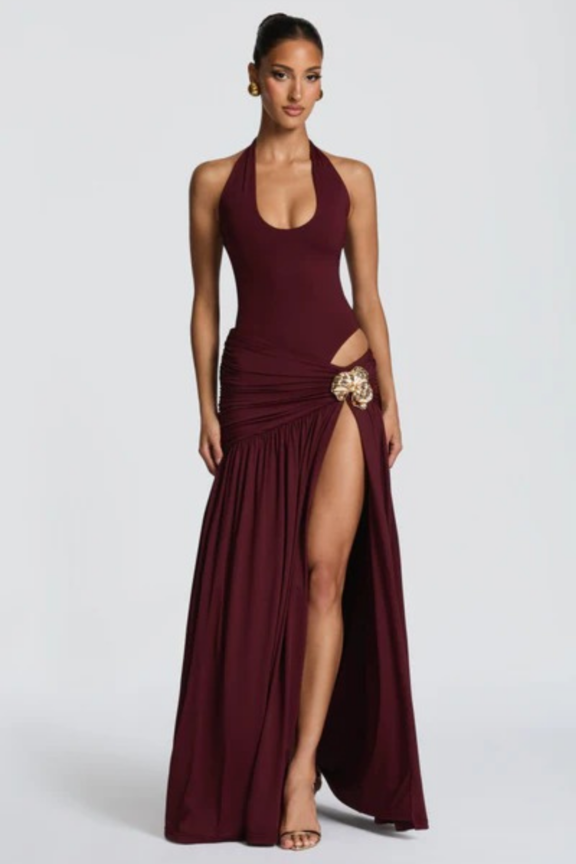 Golden Oasis Slit Skirt