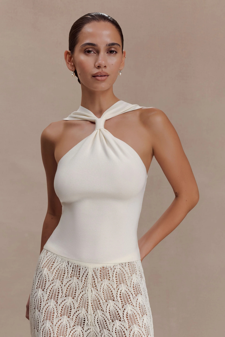 Serene Knot Halter Top