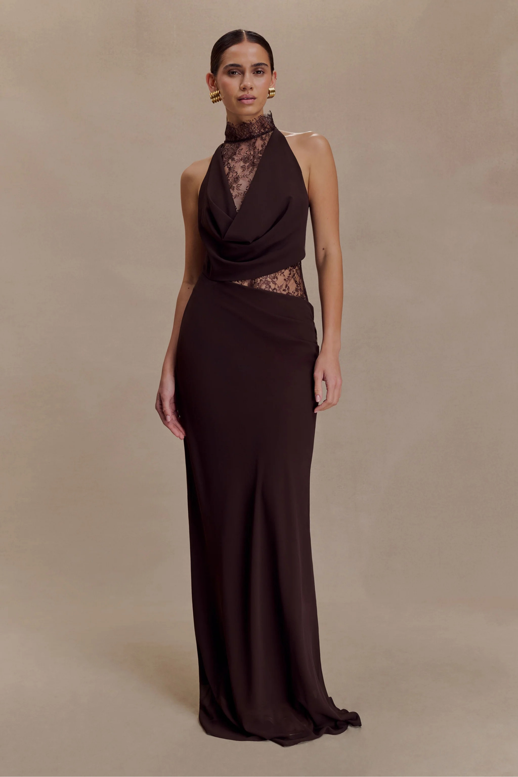 Noir Allure Maxi Dress