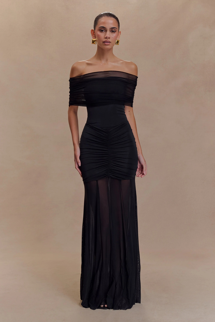 Midnight Illusion Maxi Dress