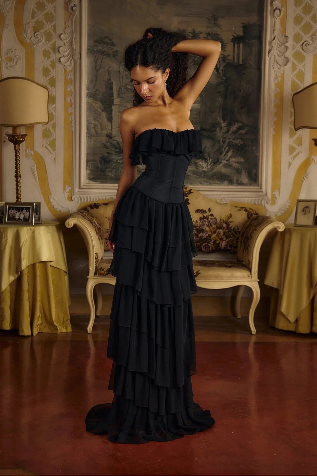 Soft Cascade Maxi Dress