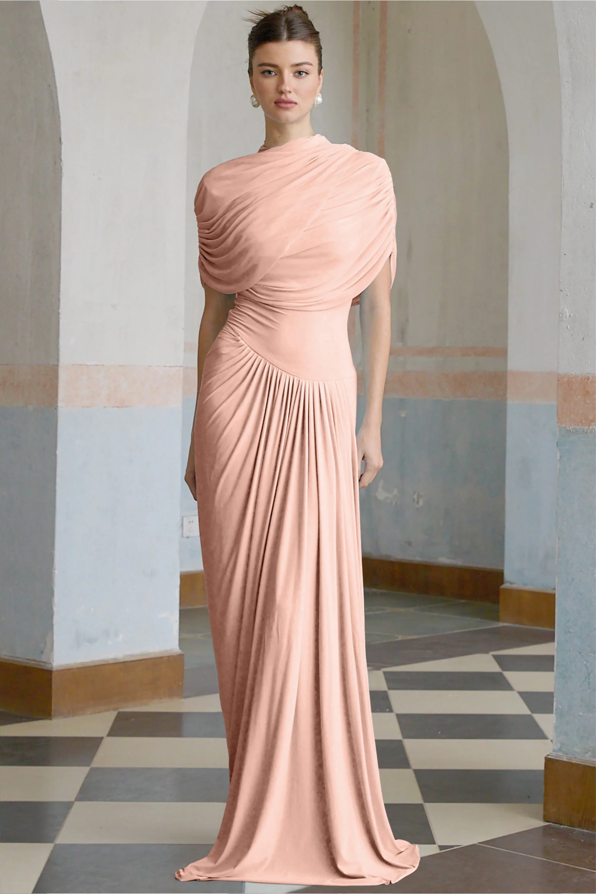 Solara Drape Maxi Dress