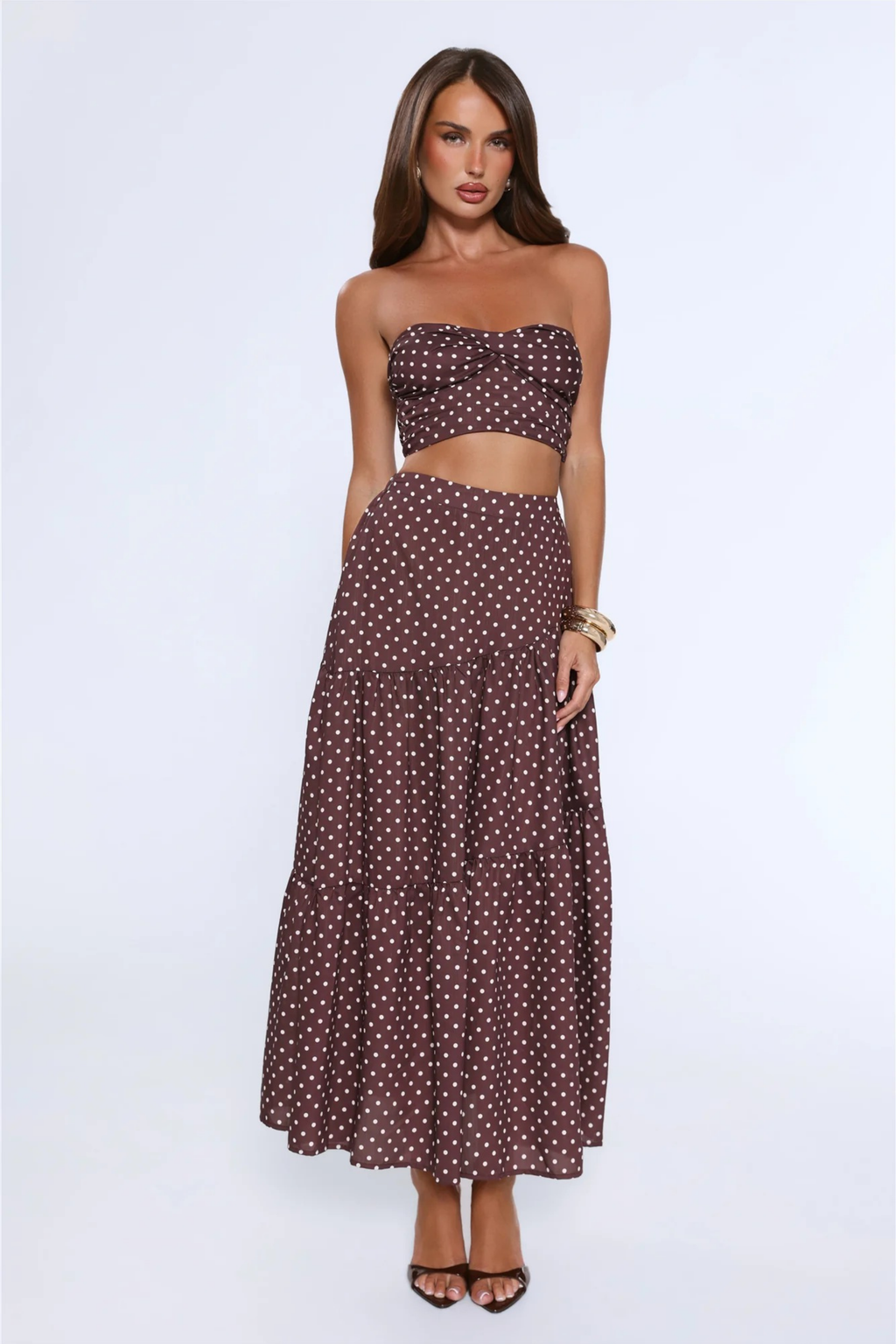 Strapless Twist Front Top