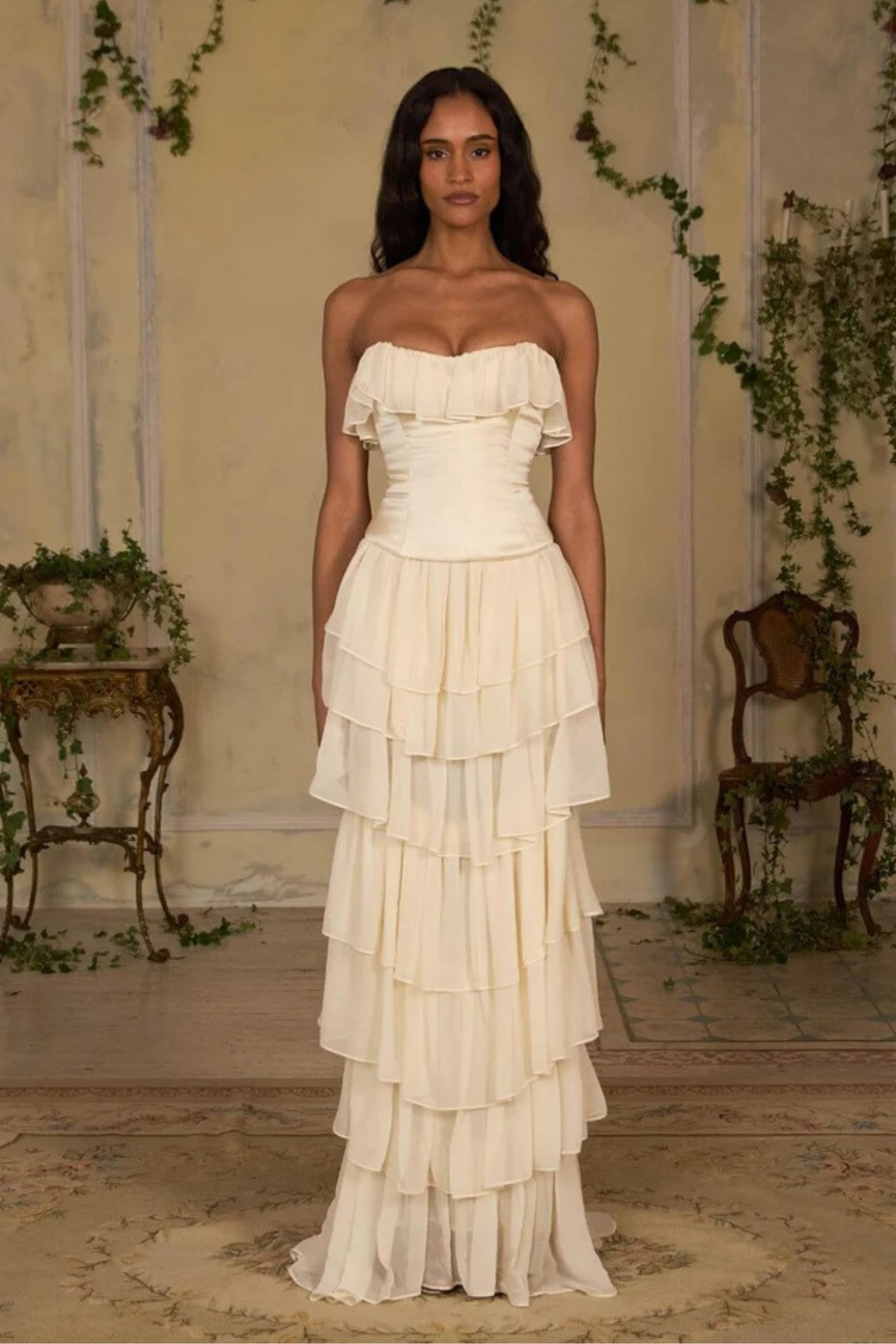 Soft Cascade Maxi Dress