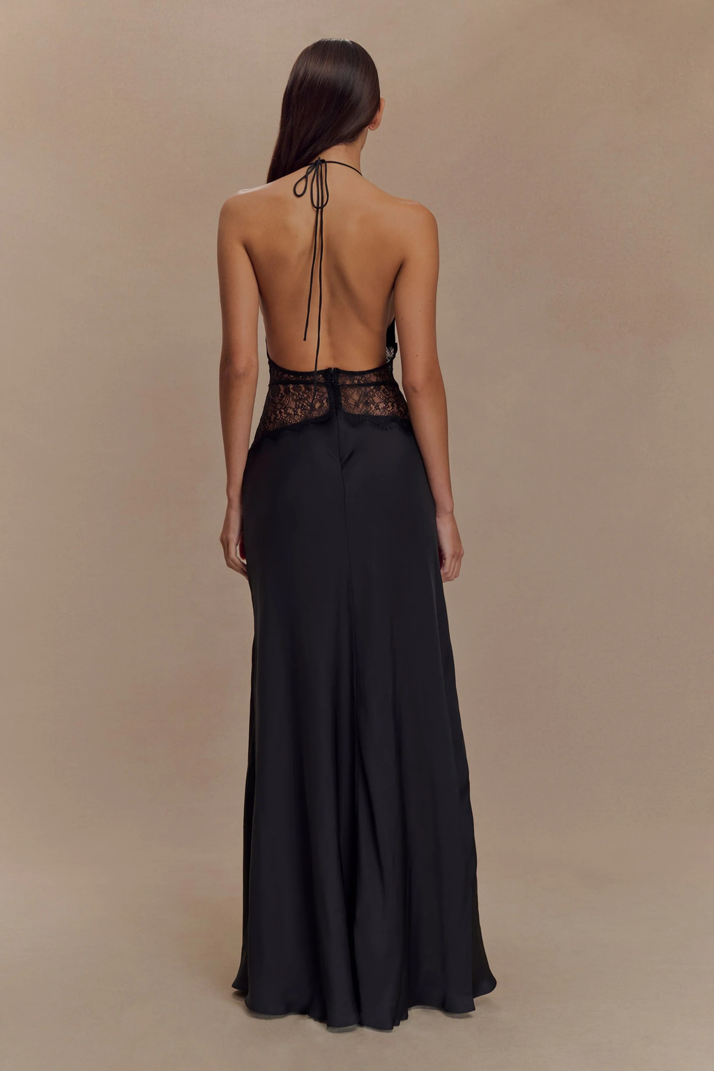 Black Silk Seduction Maxi Dress