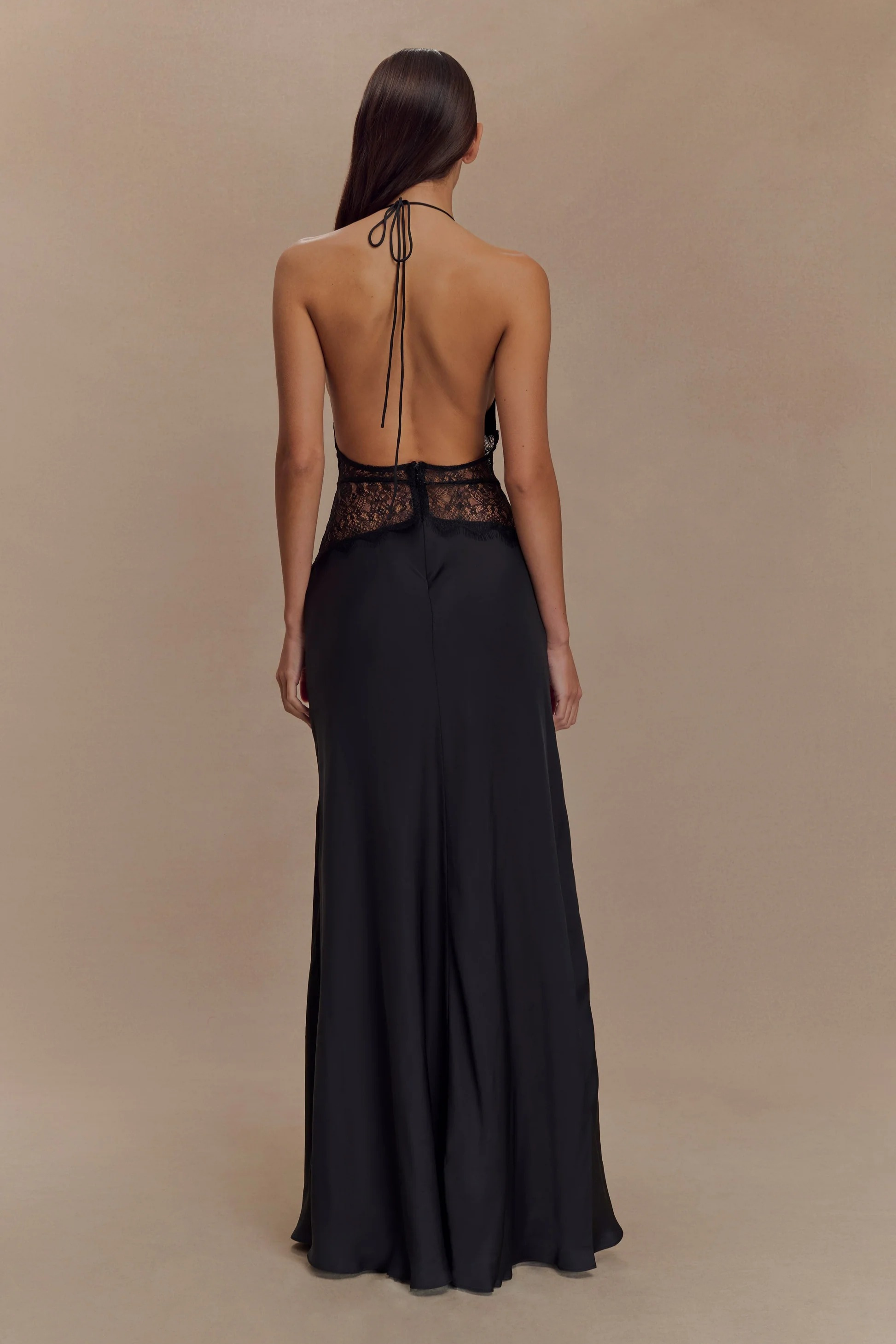 Black Silk Seduction Maxi Dress