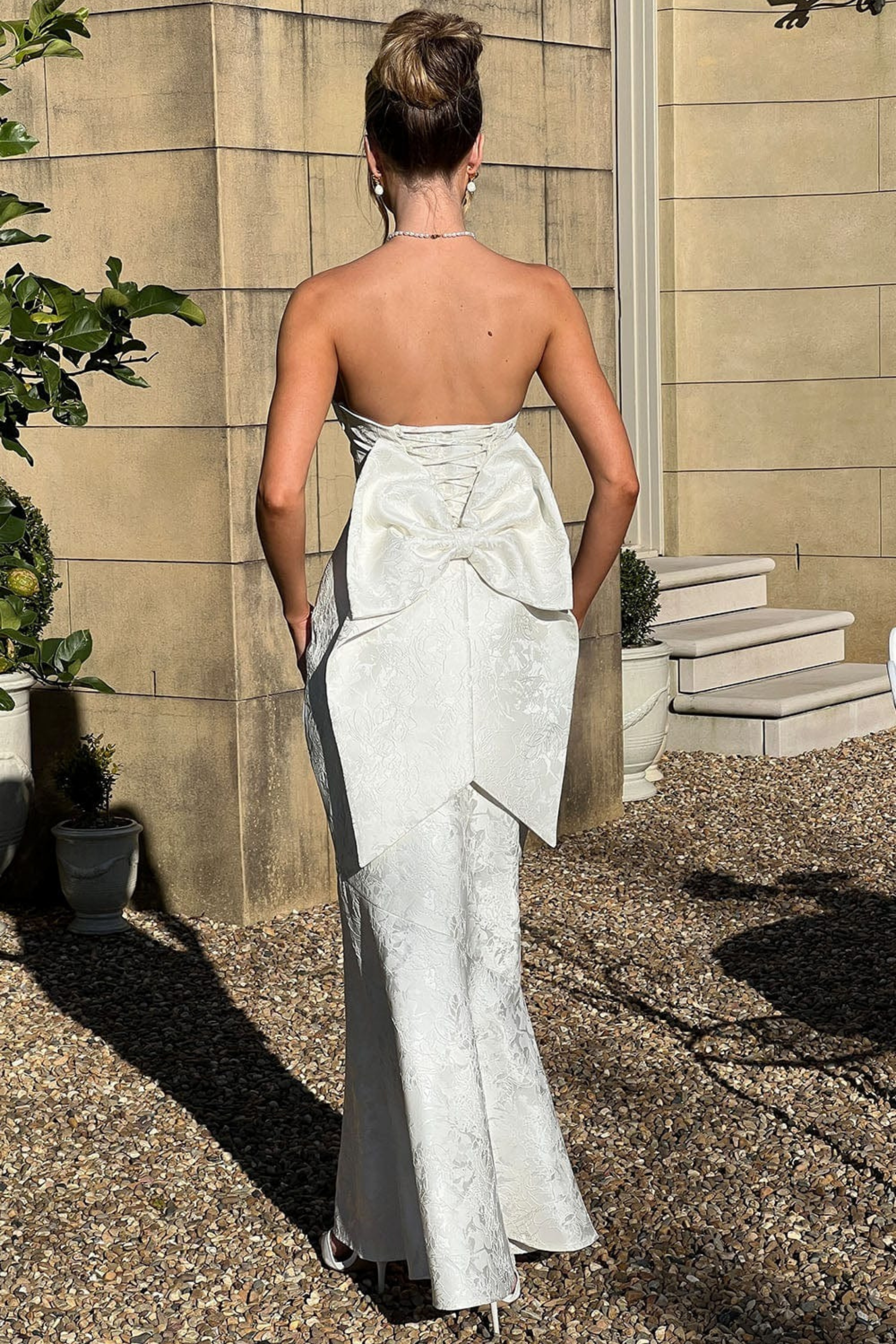 Elegant Maxi Dress Strapless Bodycon Sleek Wedding Guest Style