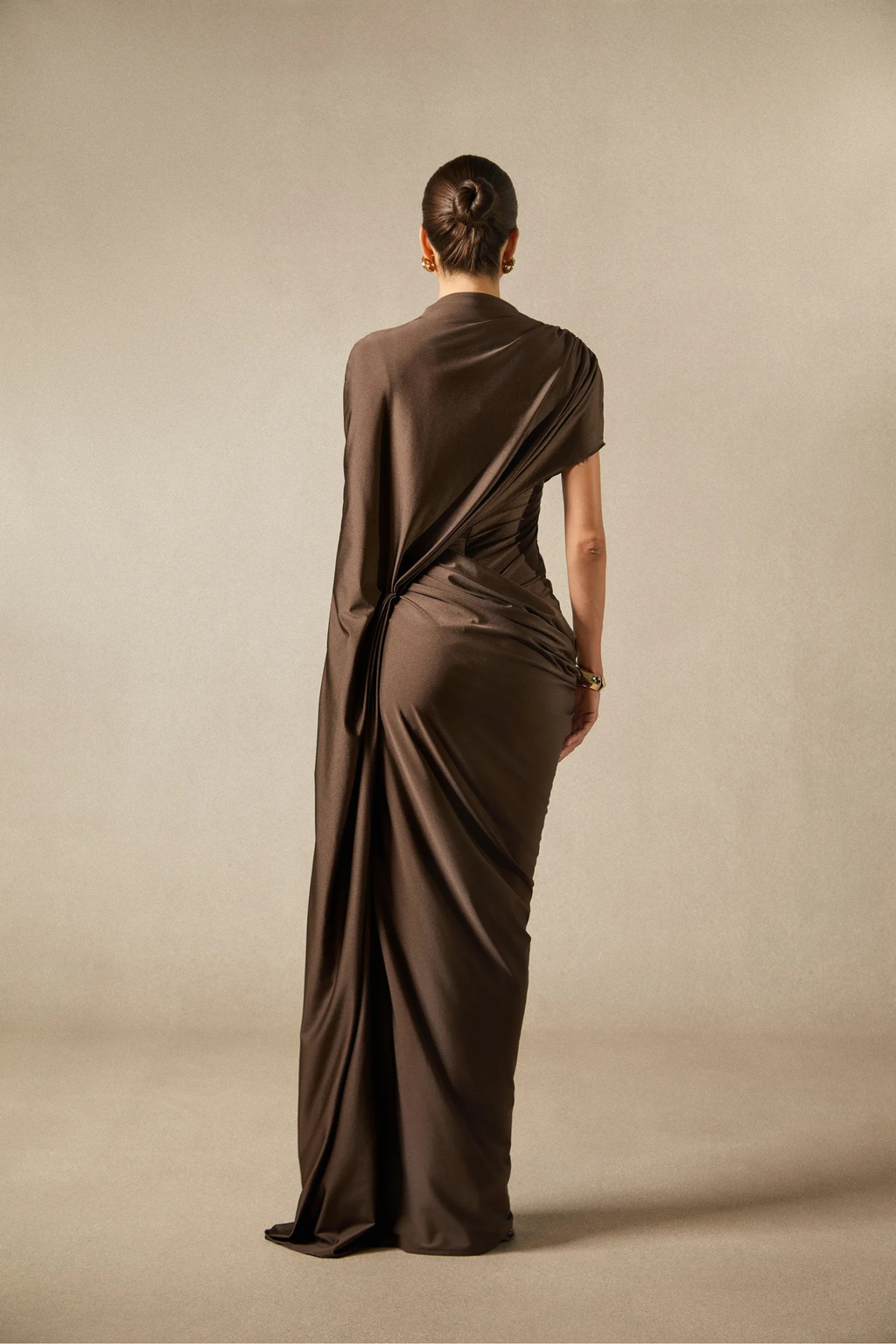 Mocha Elegance Maxi Dress