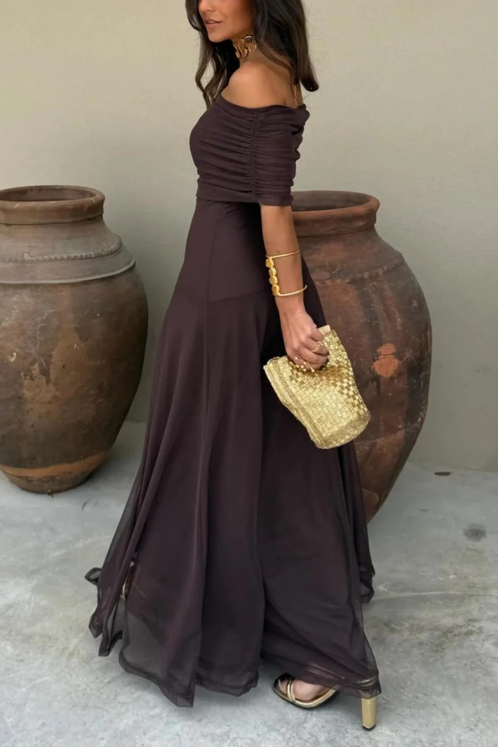 Luxe Shadow Maxi Dress