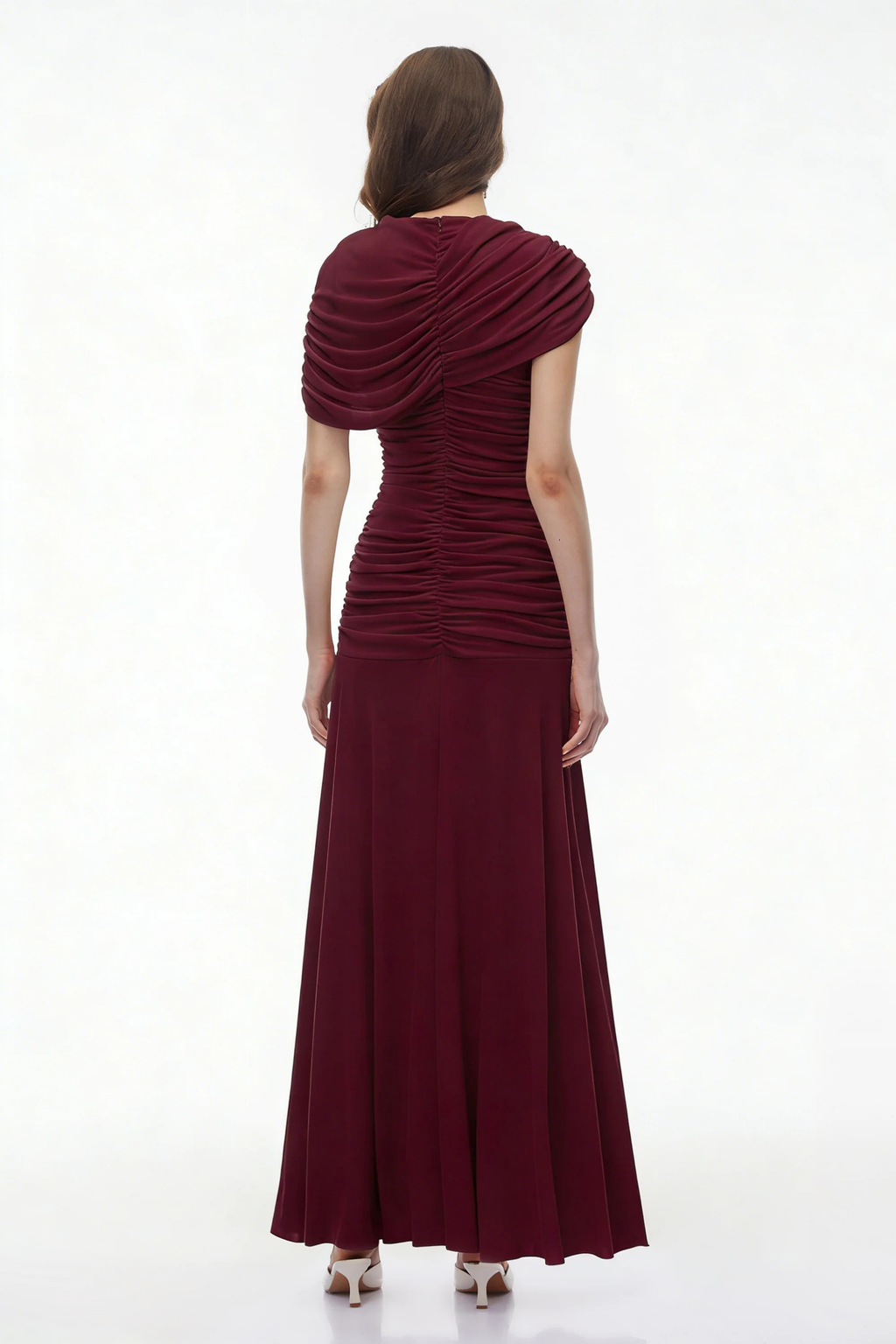Crimson Elegance Maxi Dress