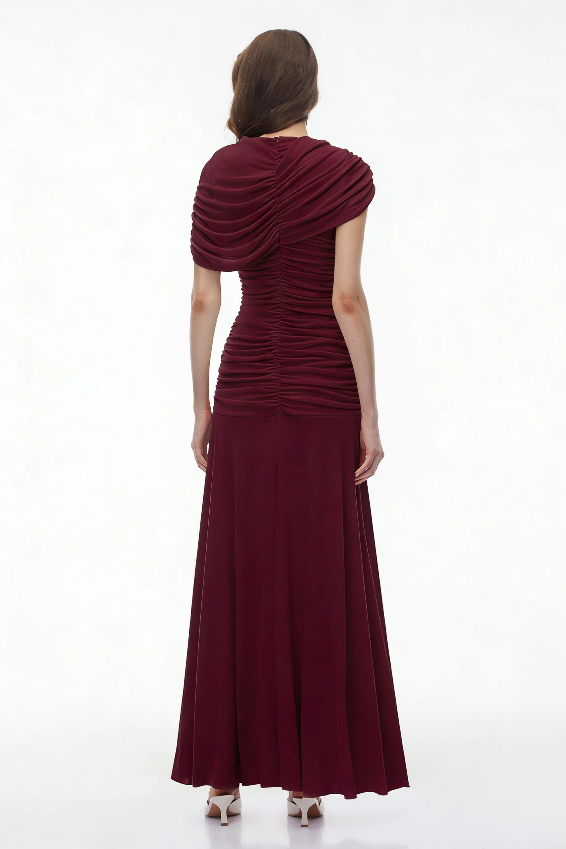 Crimson Elegance Maxi Dress