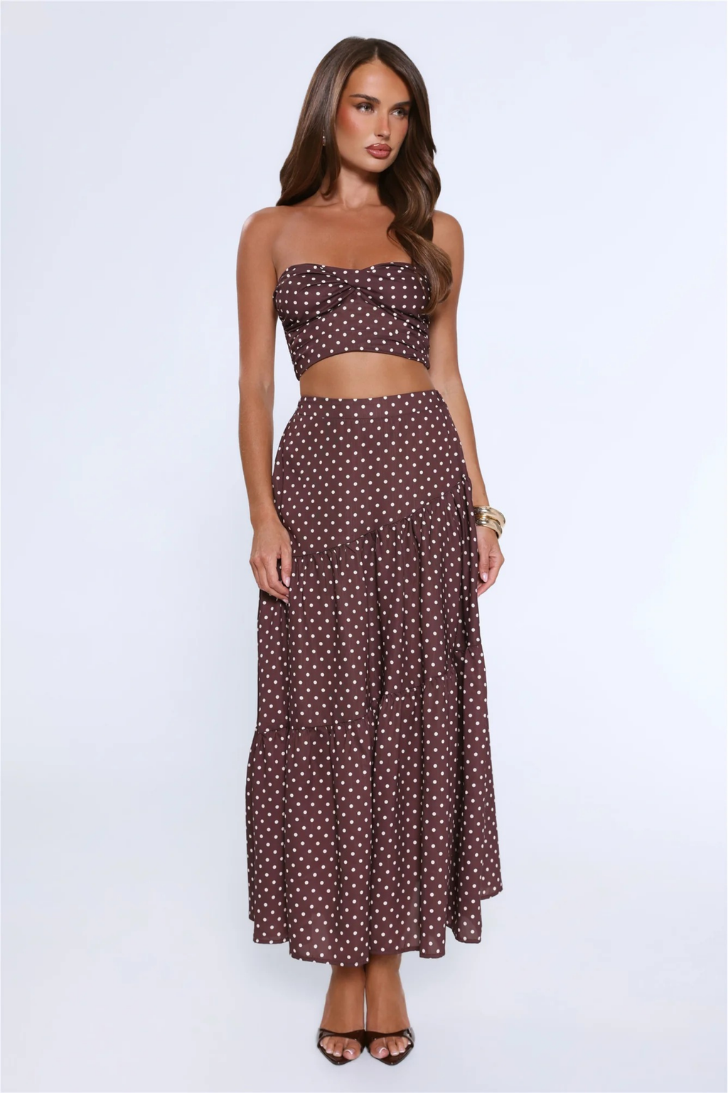 Strapless Twist Front Top