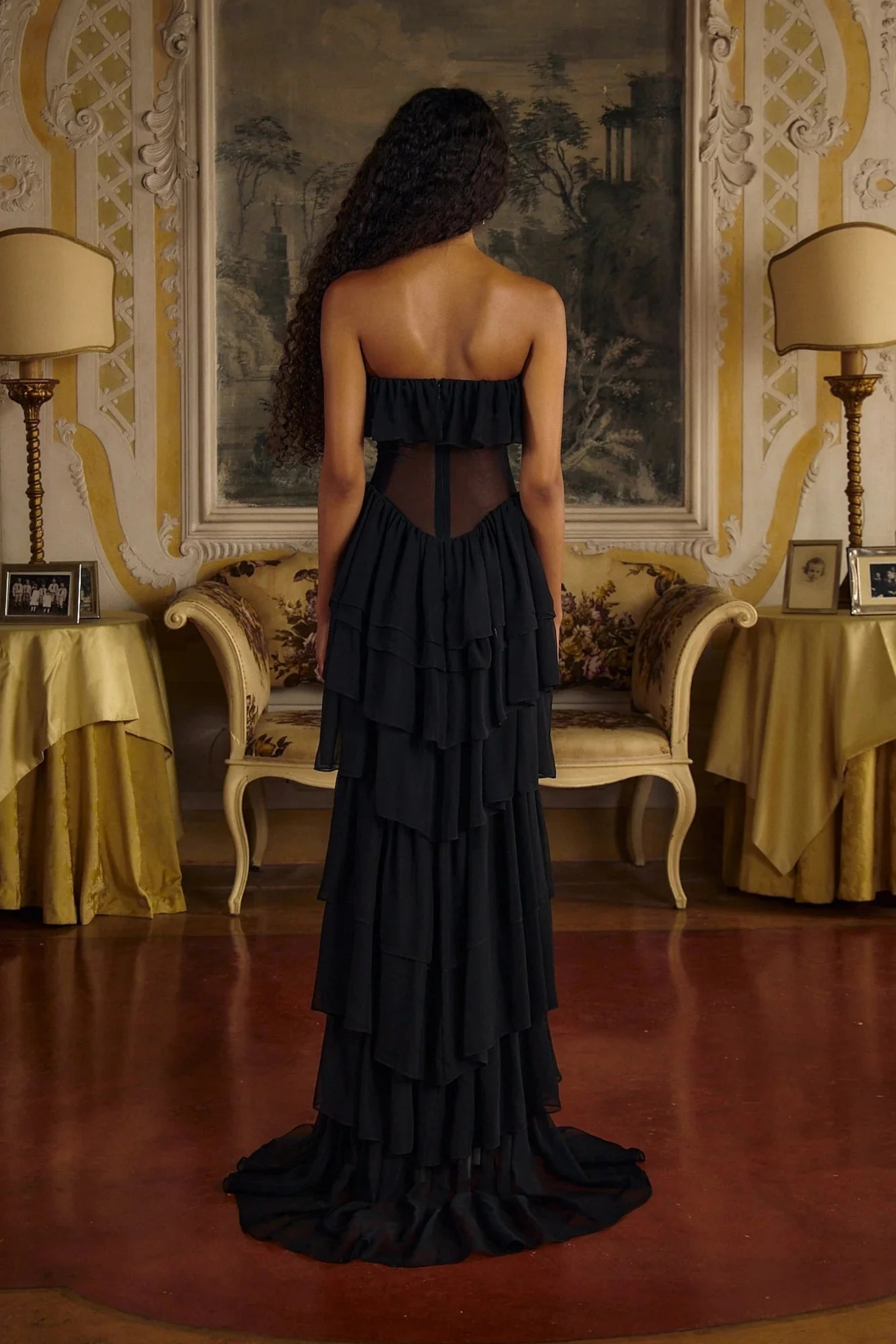 Soft Cascade Maxi Dress