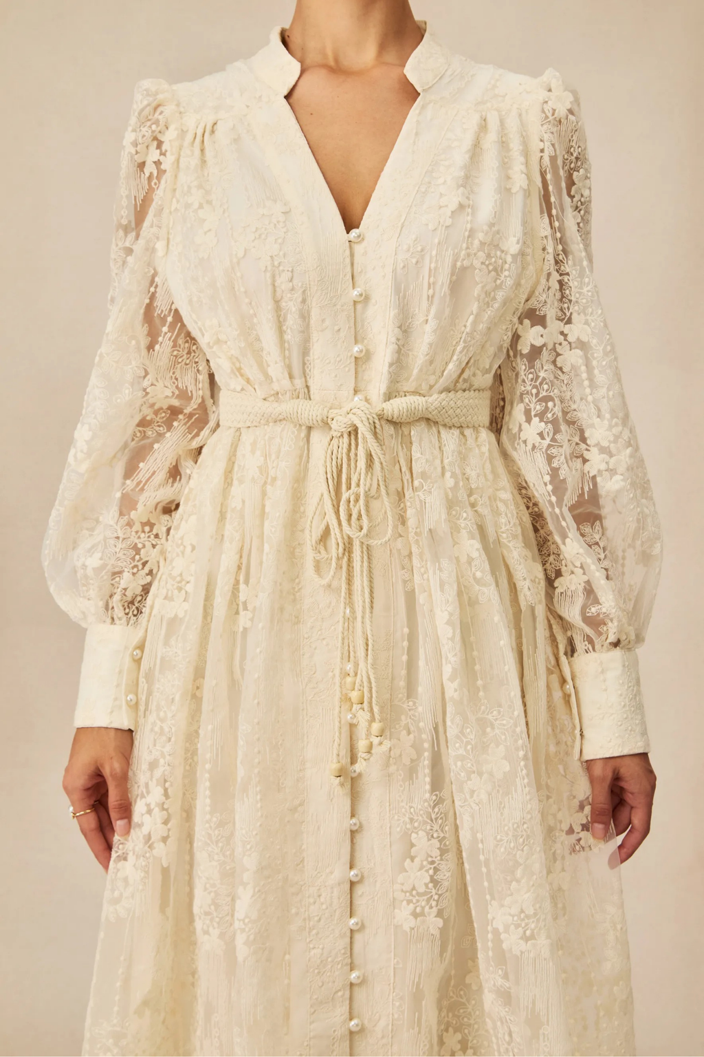 Floral Embroidered Midi Dress Romantic Style