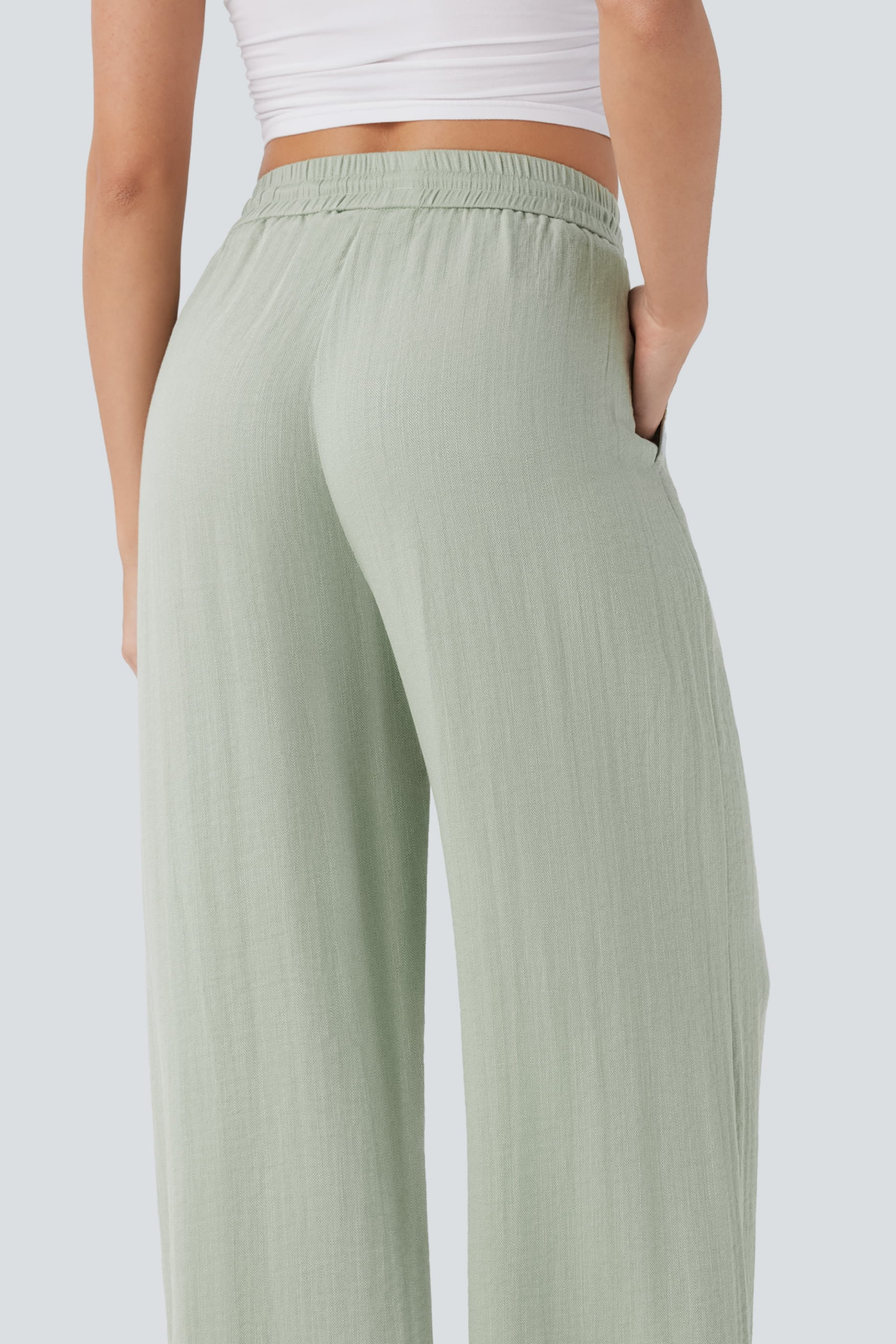 High Waisted Wide Leg Pants Casual Relaxed Style