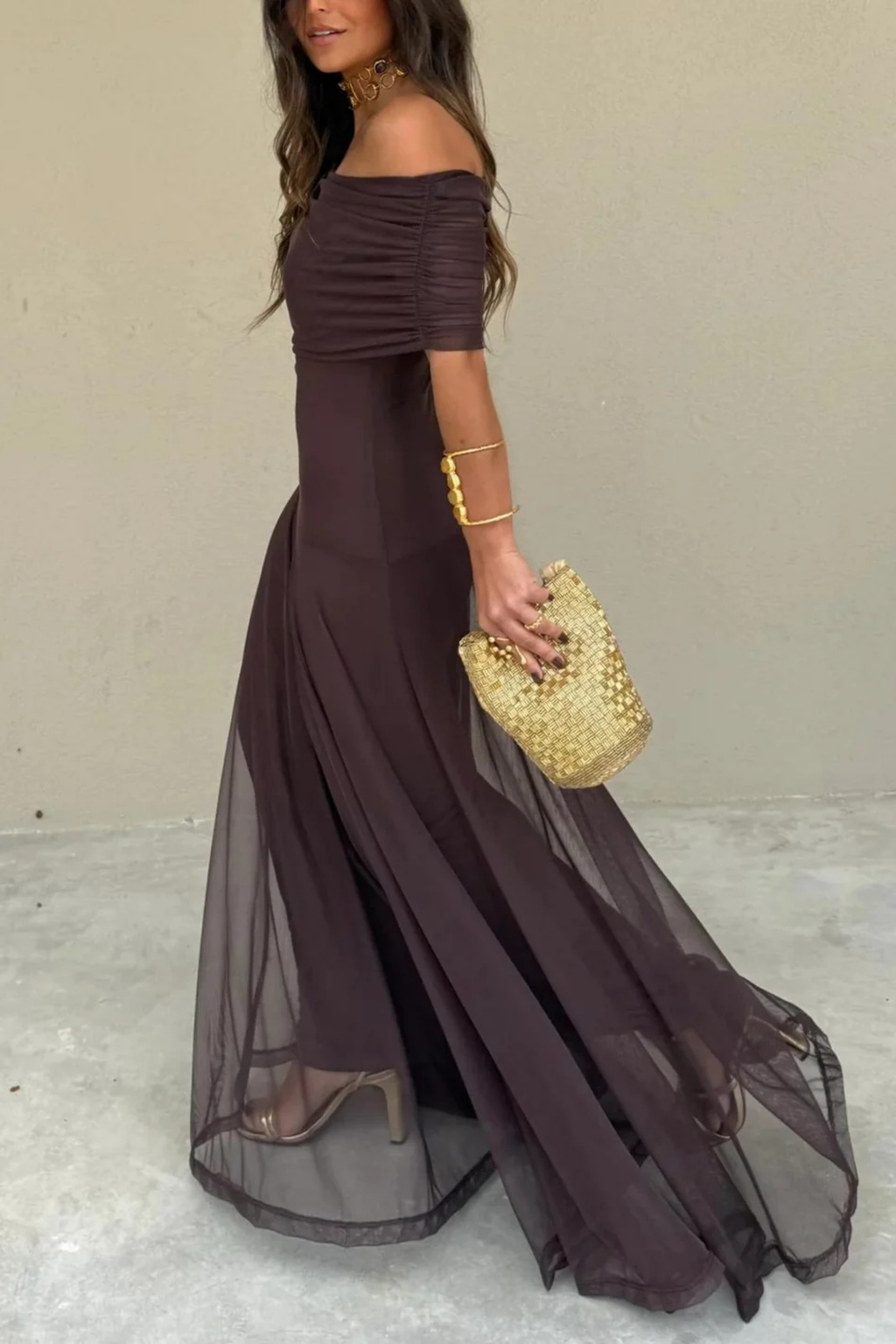 Luxe Shadow Maxi Dress