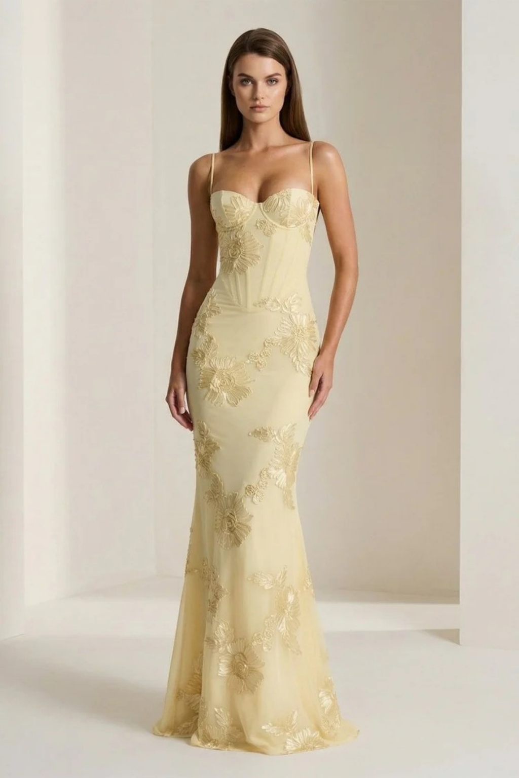 Prom Maxi Dress Lace-Up Back Elegant Style