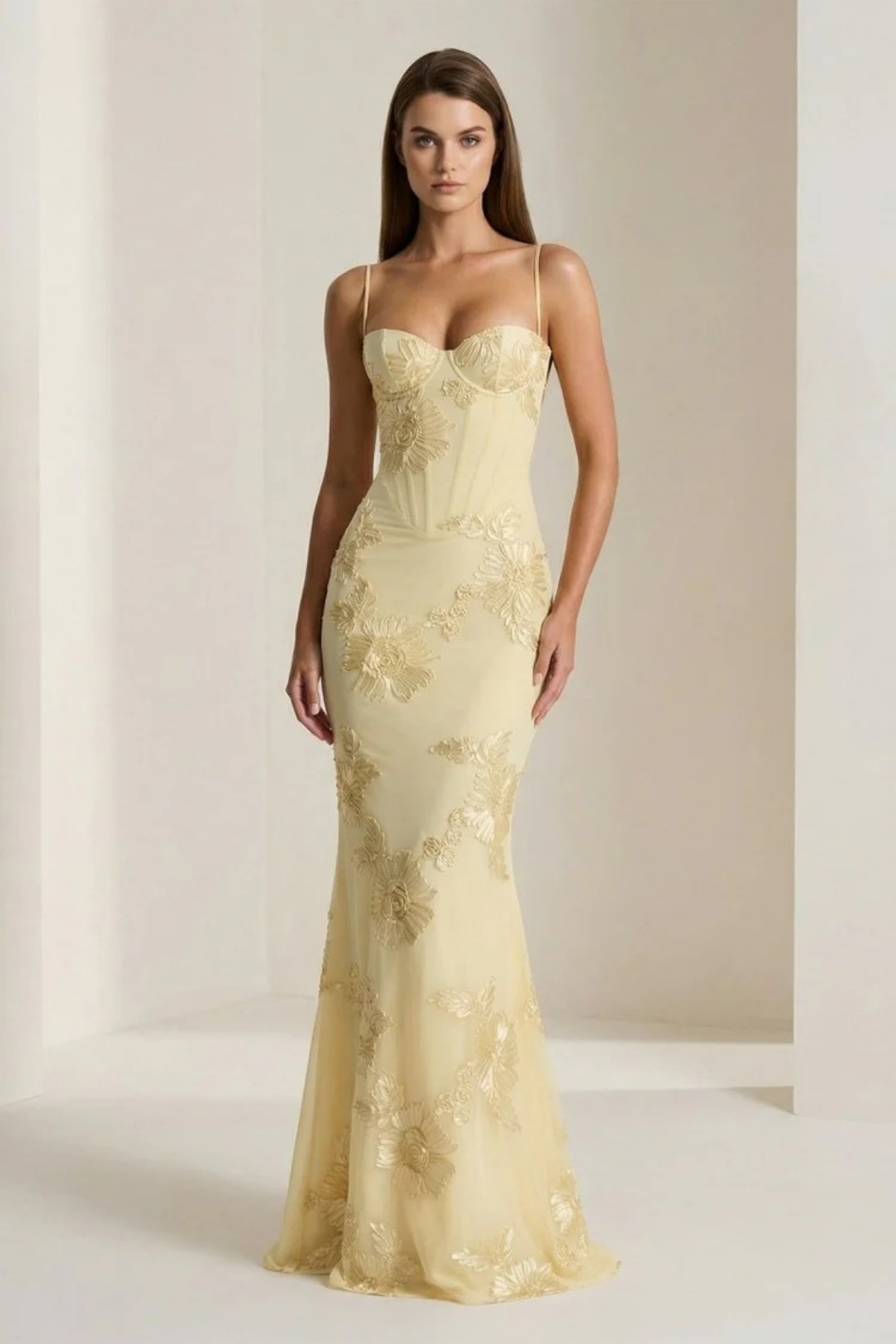 Prom Maxi Dress Lace-Up Back Elegant Style