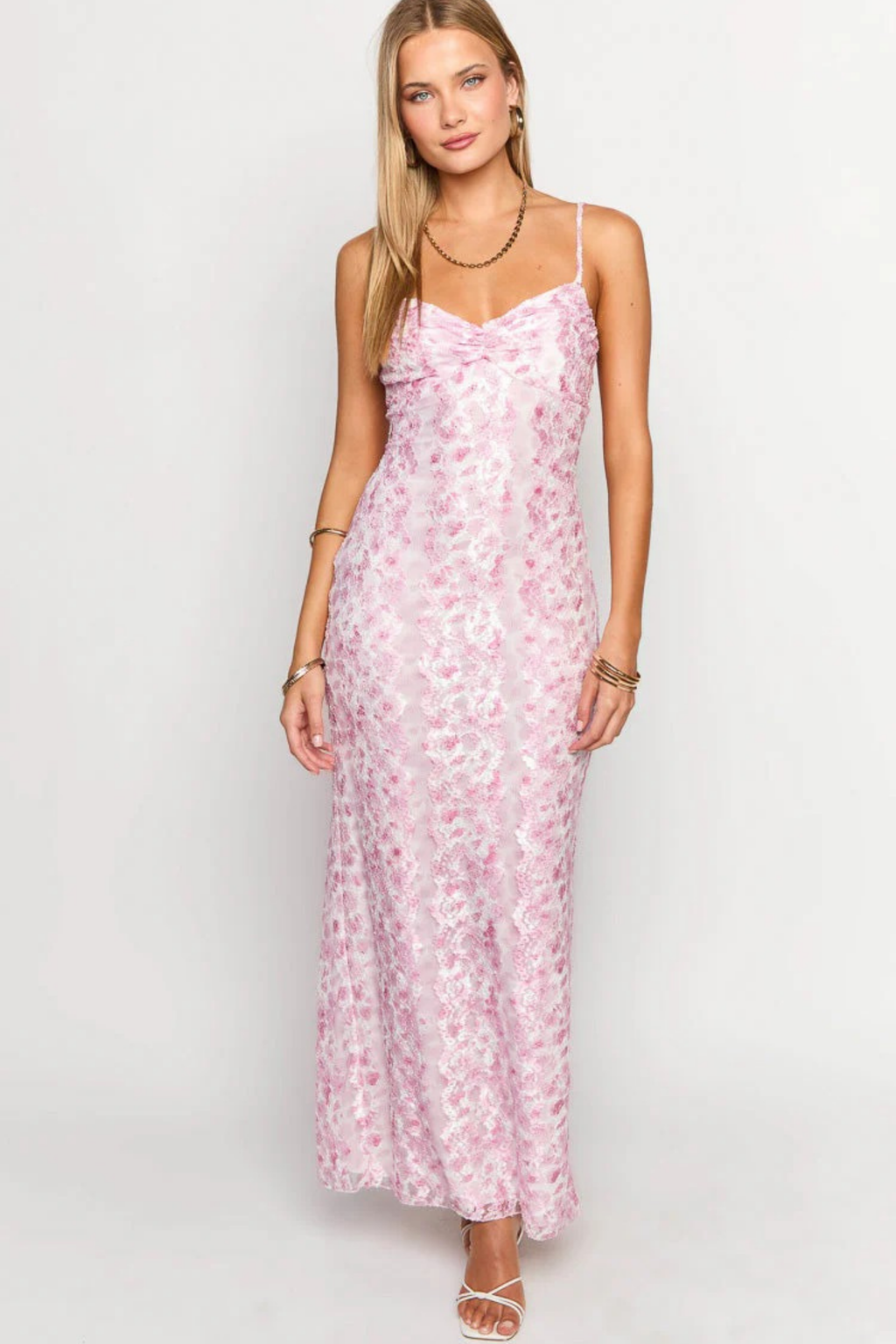 Lace Maxi Dress Spaghetti Strap Romantic Summer Style