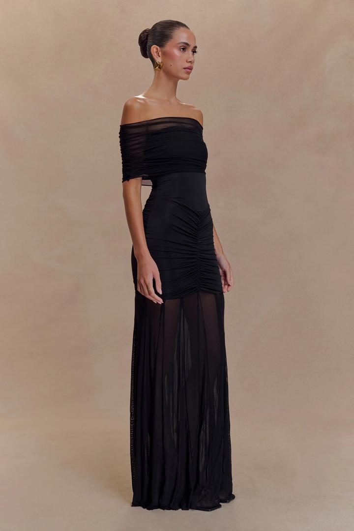 Midnight Illusion Maxi Dress