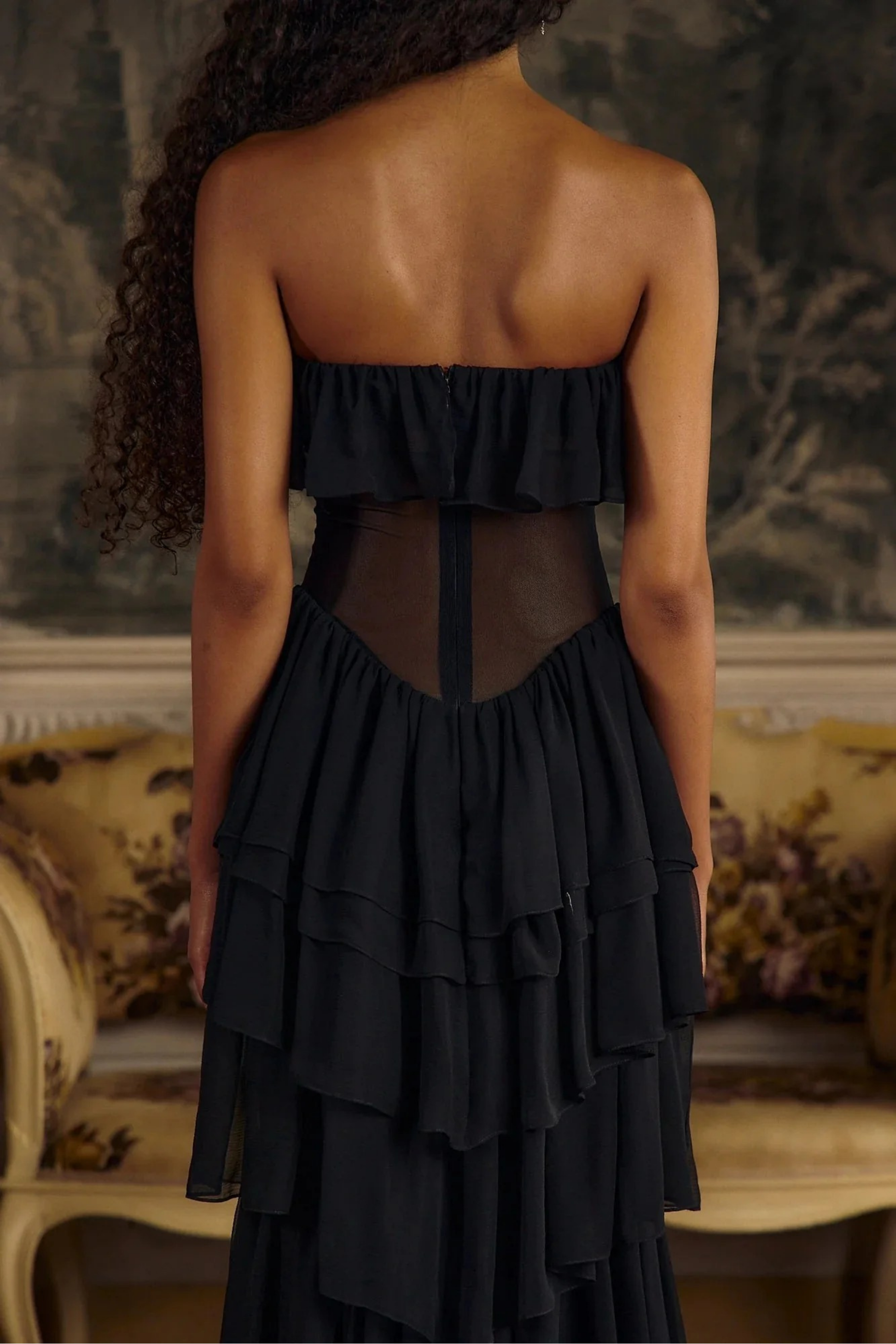 Soft Cascade Maxi Dress