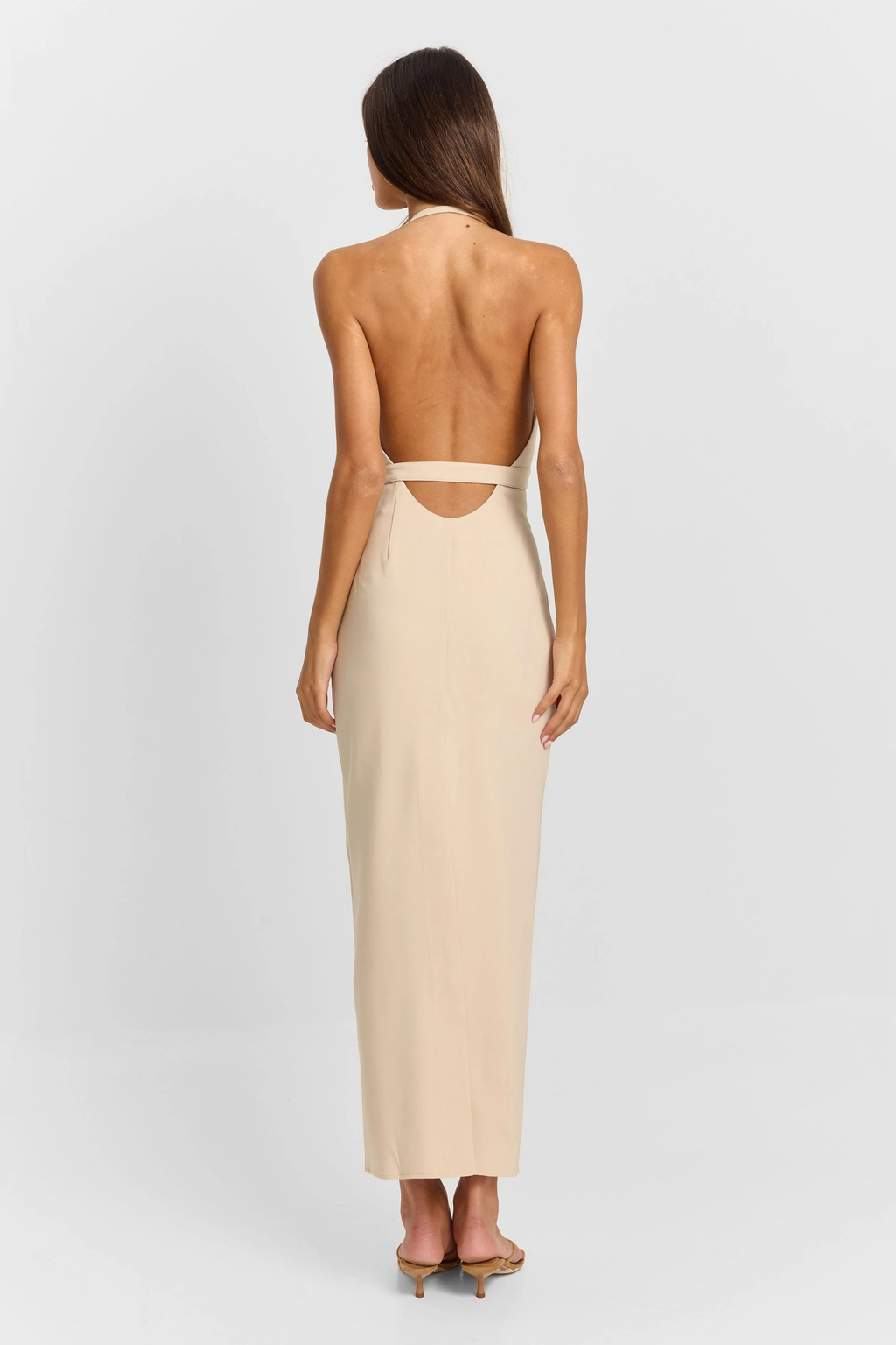 Deep V Neck Maxi Dress Modern Chic Style