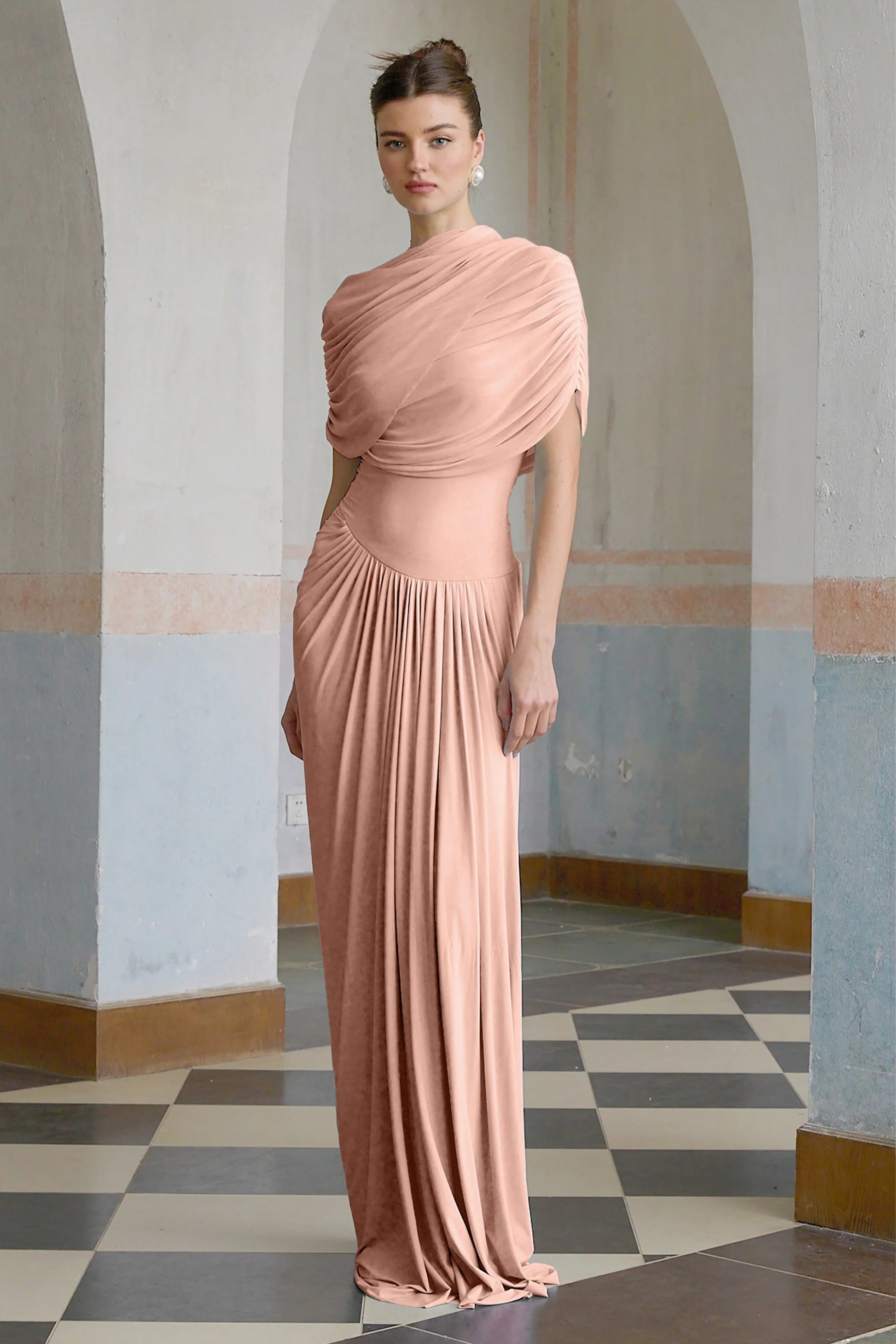 Solara Drape Maxi Dress
