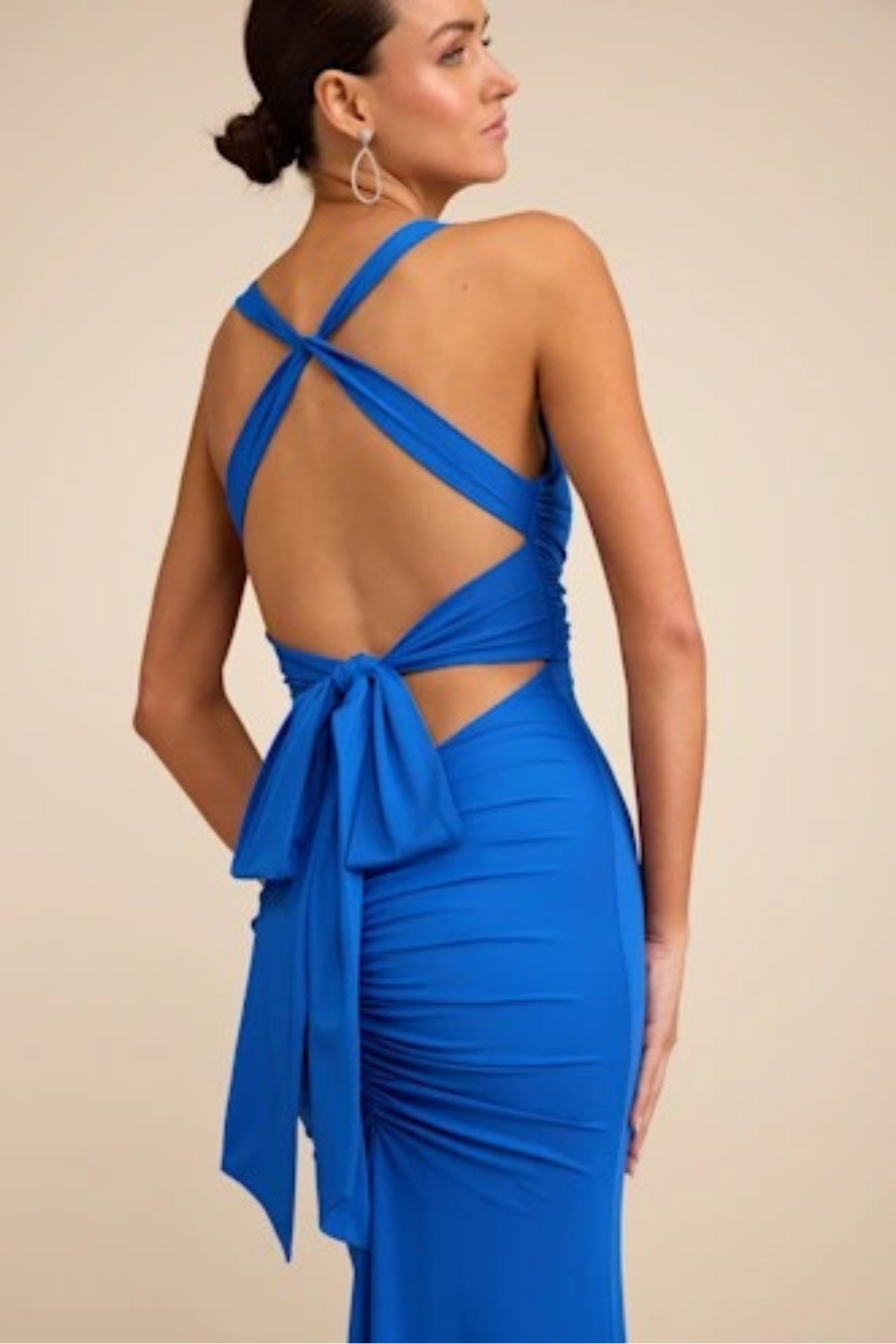 Wedding Guest Maxi Dress Twist Front Elegant Style