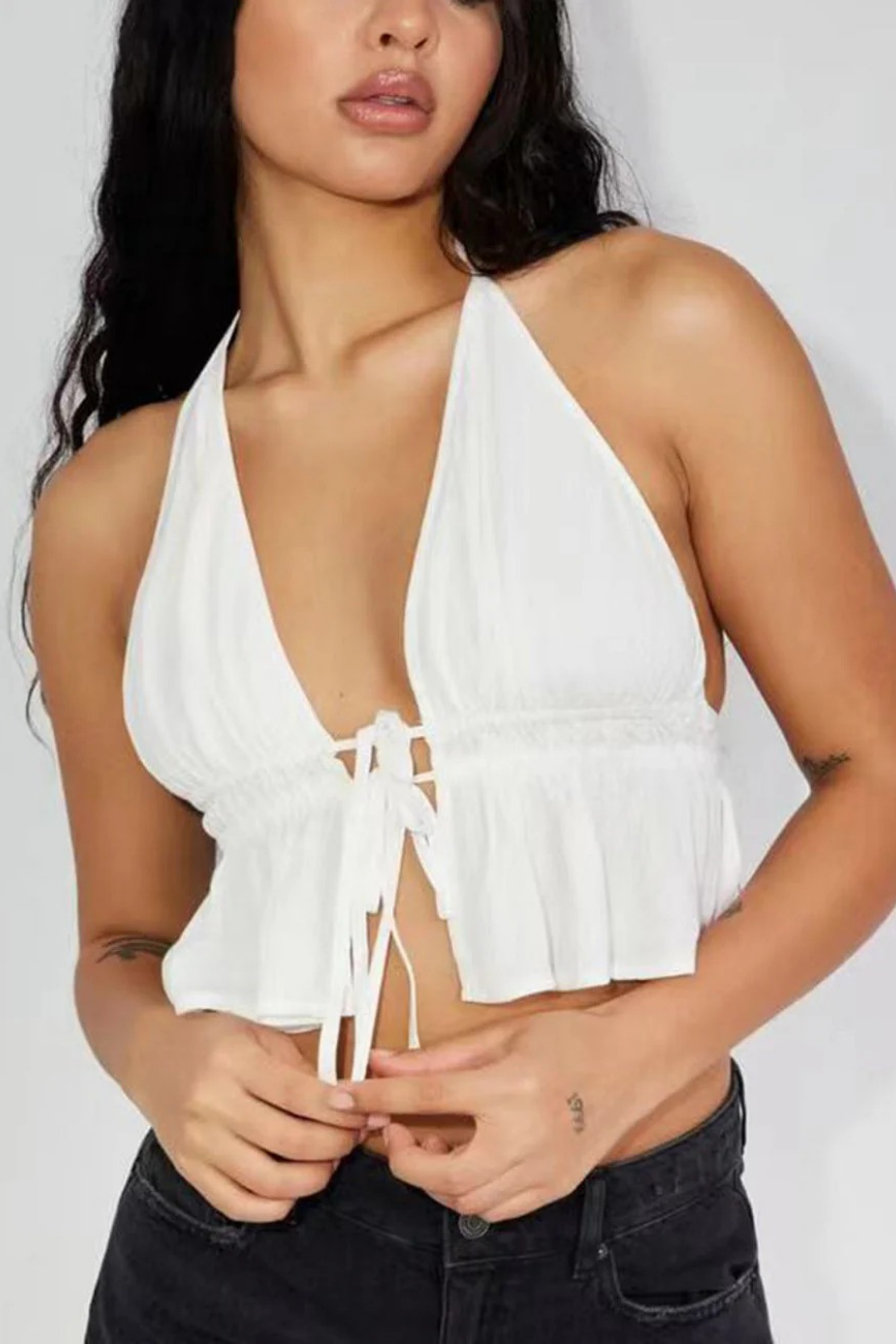 Sky Bloom Halter Top