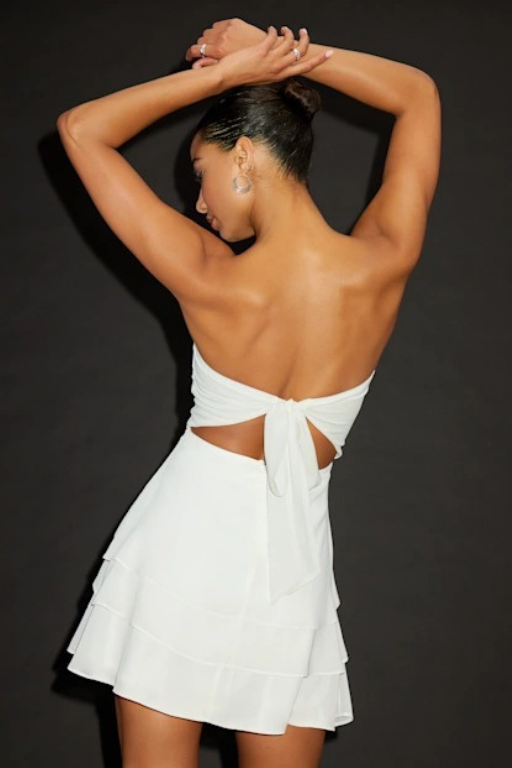 Strapless Mini Dress Backless Ruffle Summer Style