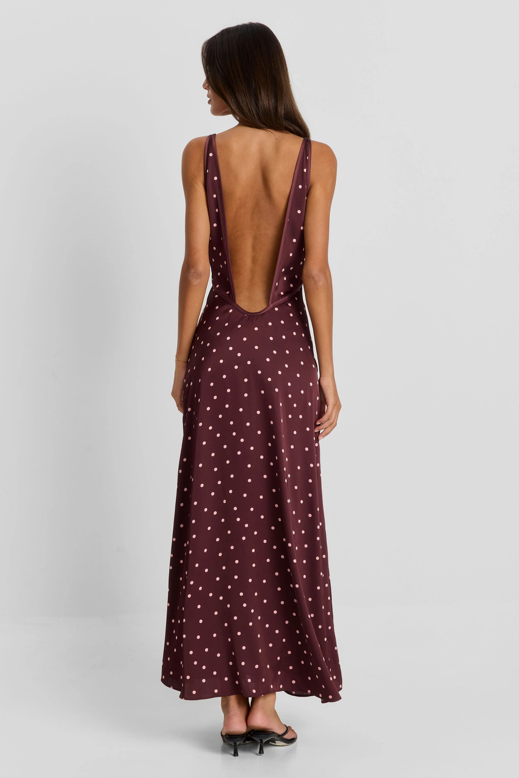 Deep V Neck Maxi Dress Flowy Silhouette Style