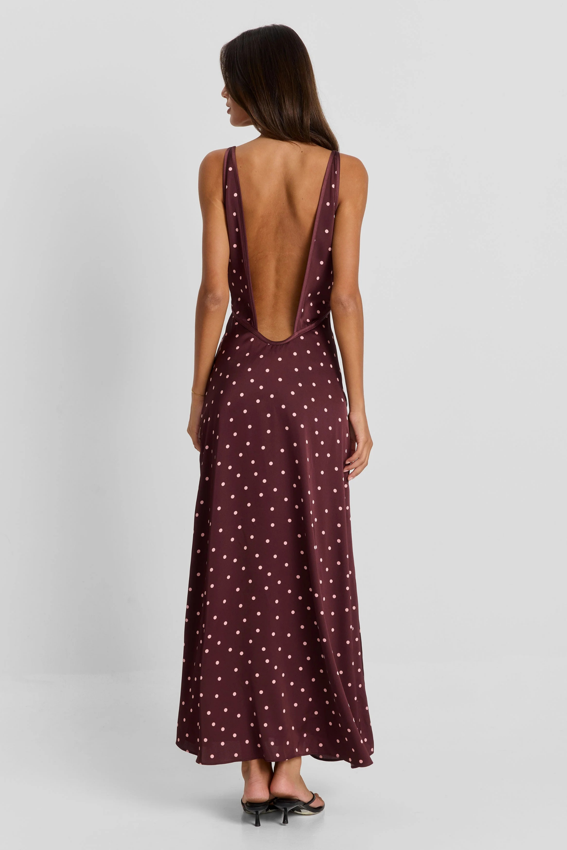 Deep V Neck Maxi Dress Flowy Silhouette Style