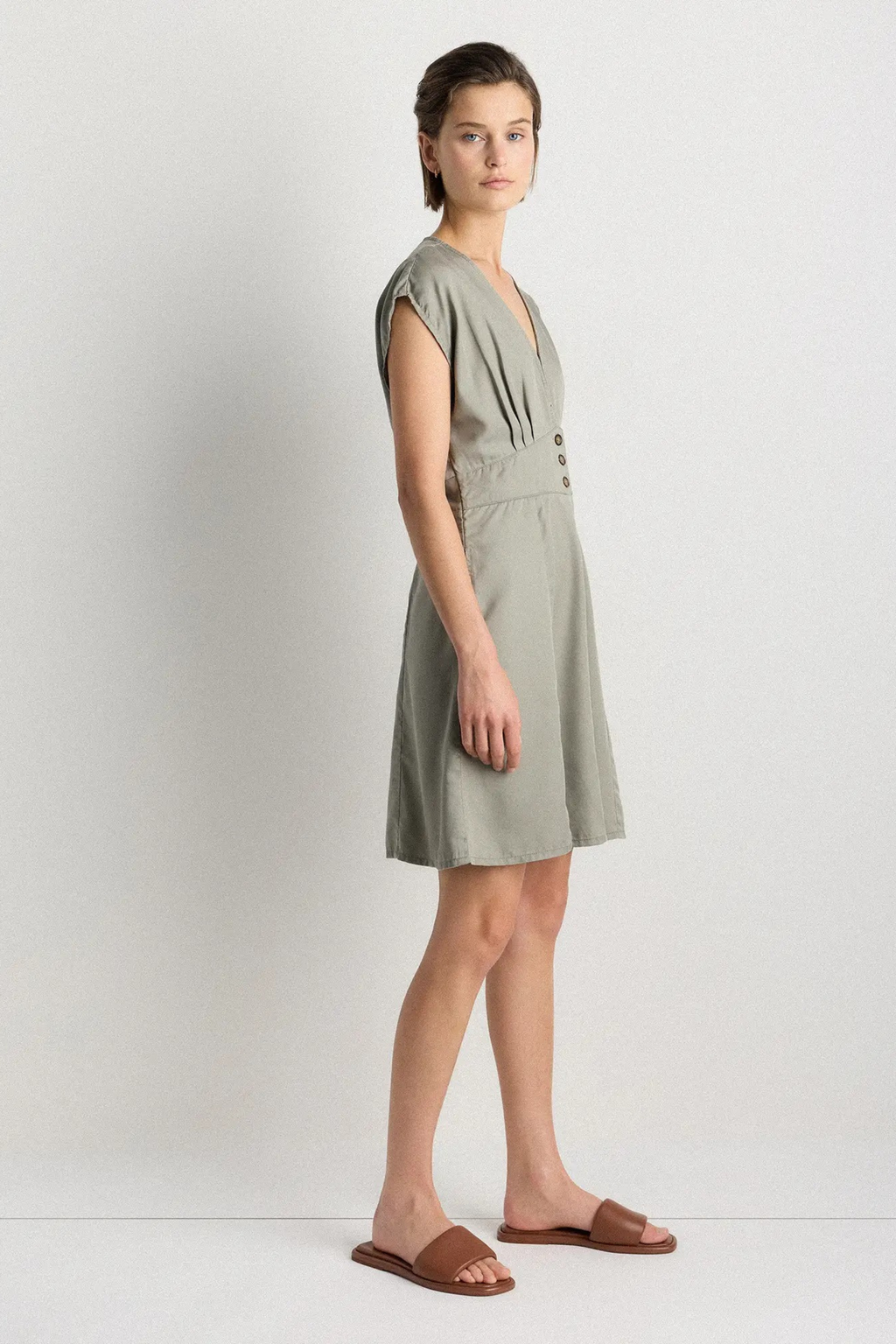 Mini Dress Deep V Neck Relaxed Style